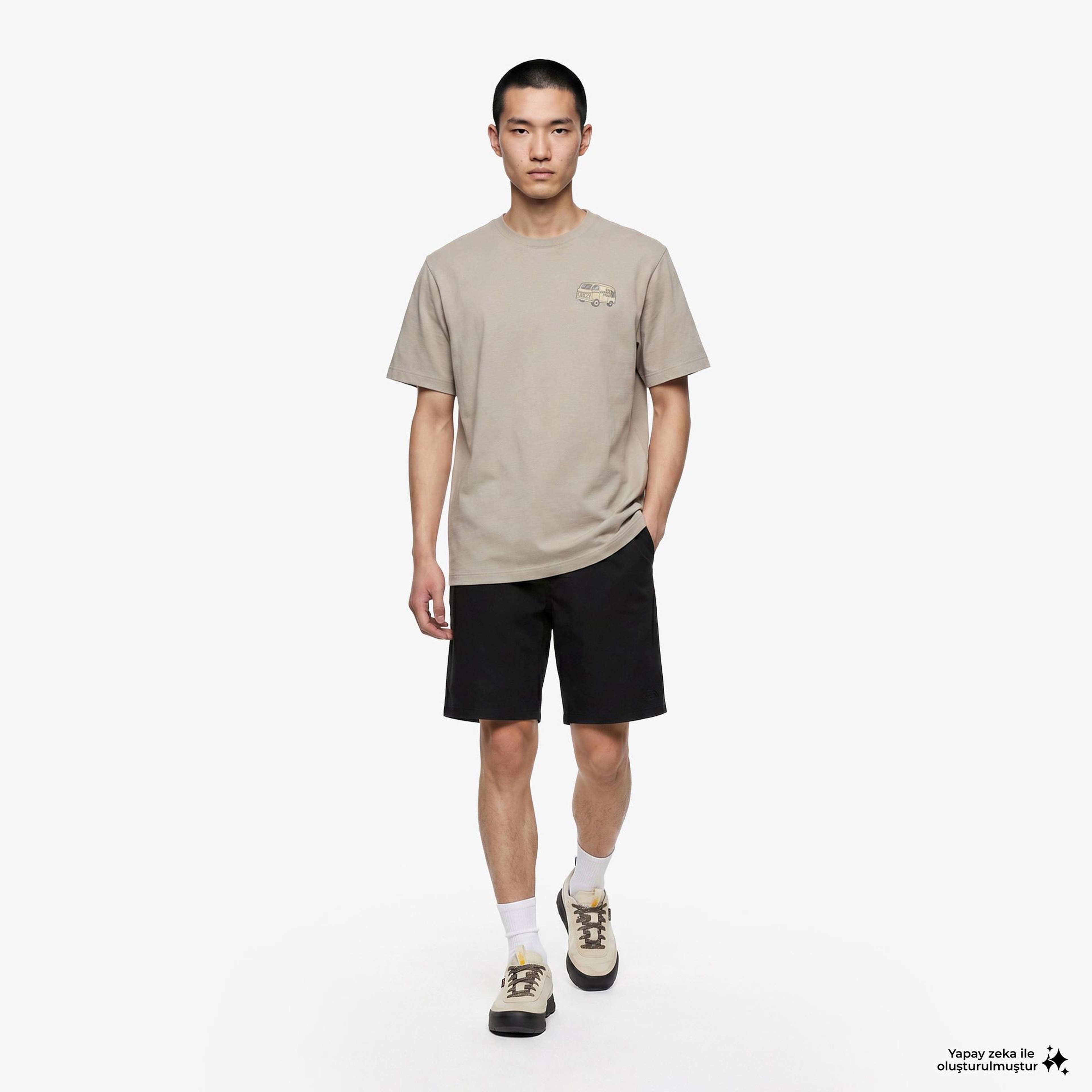 The North Face Van Life Relaxed Erkek Gri T-Shirt