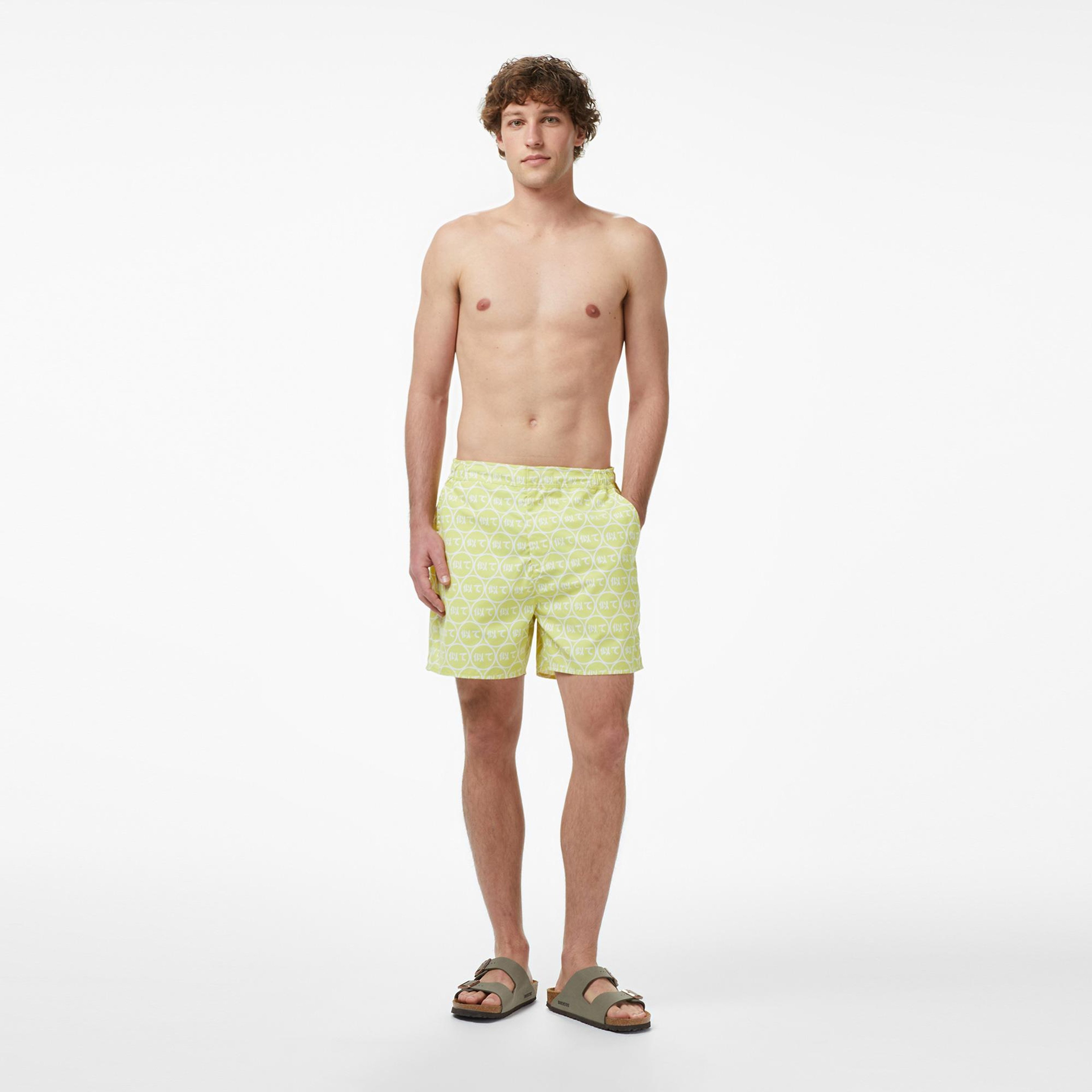 UNITED4 Regular Fit Erkek Sarı Deniz Şortu