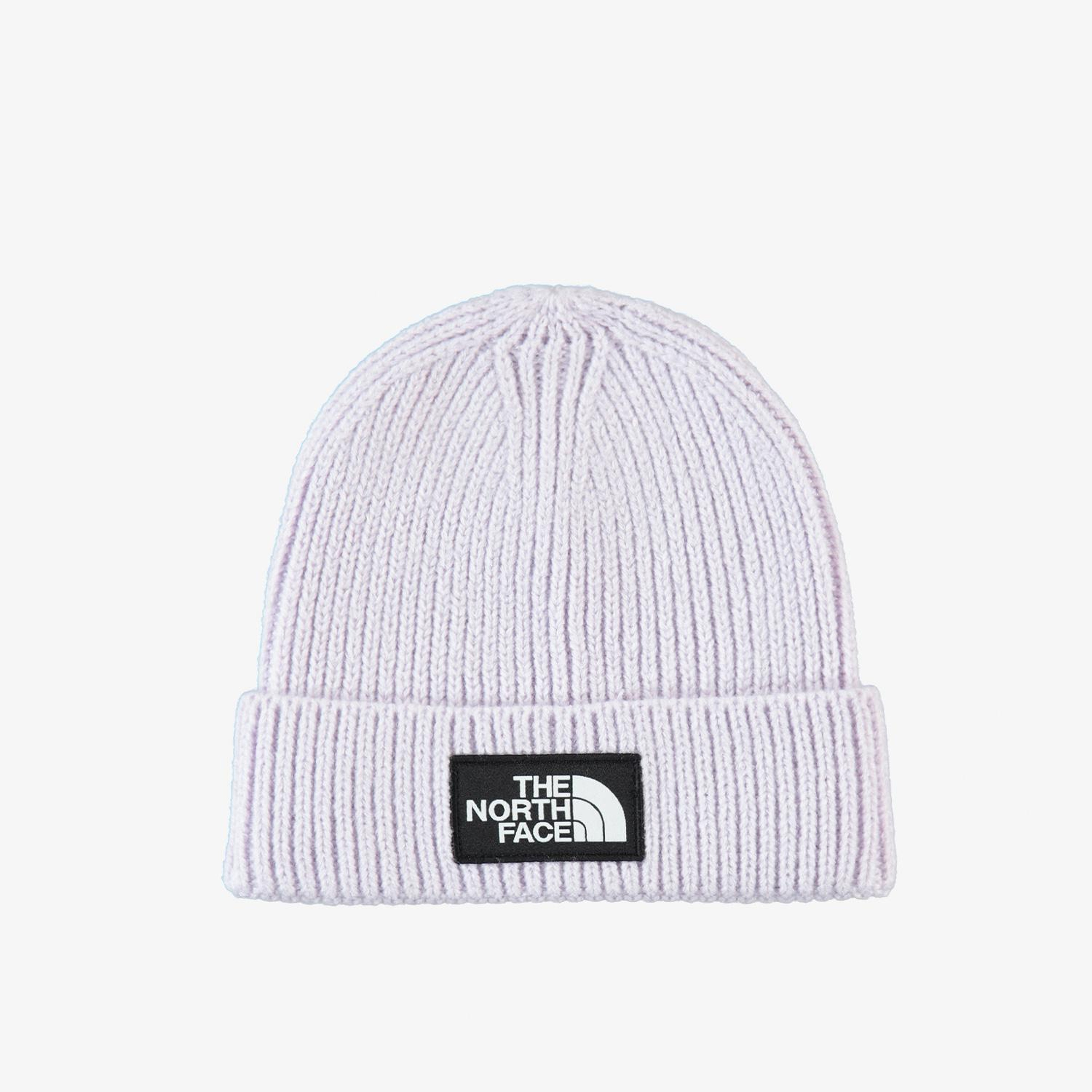 The North Face Logo Box Cuffed Unisex Beyaz Bere