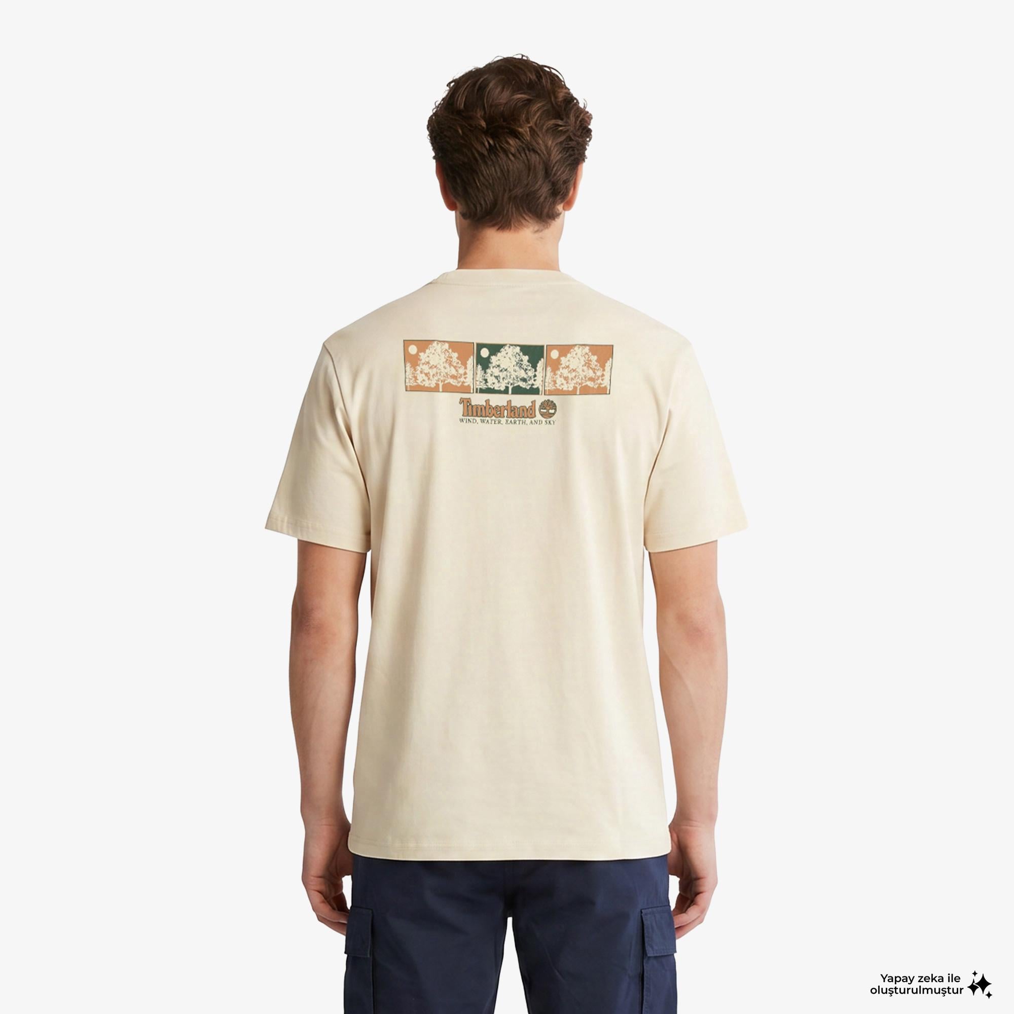 Timberland Triple Tree Graphic Erkek Gri T-Shirt