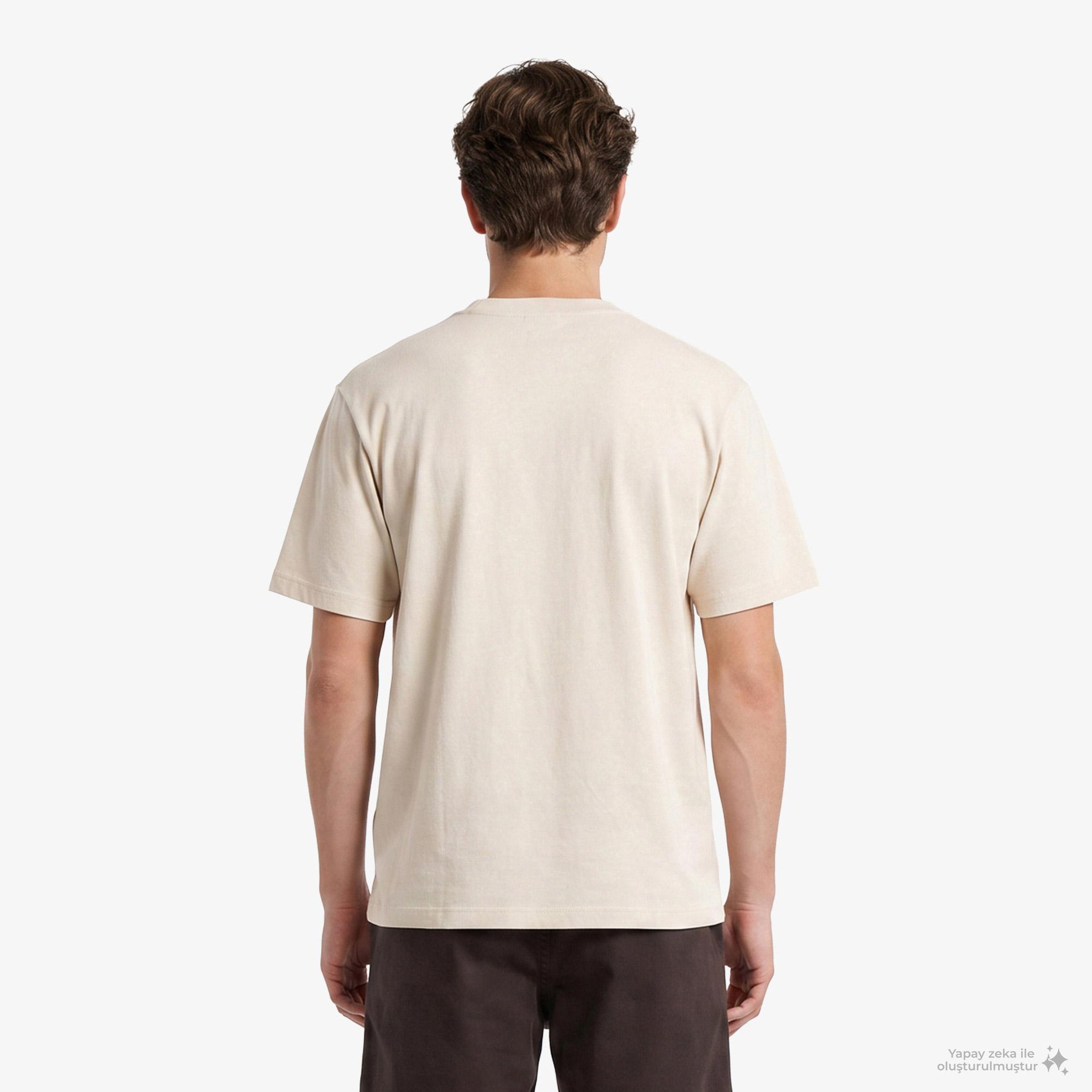 Huf Big Block Erkek Bej T-Shirt
