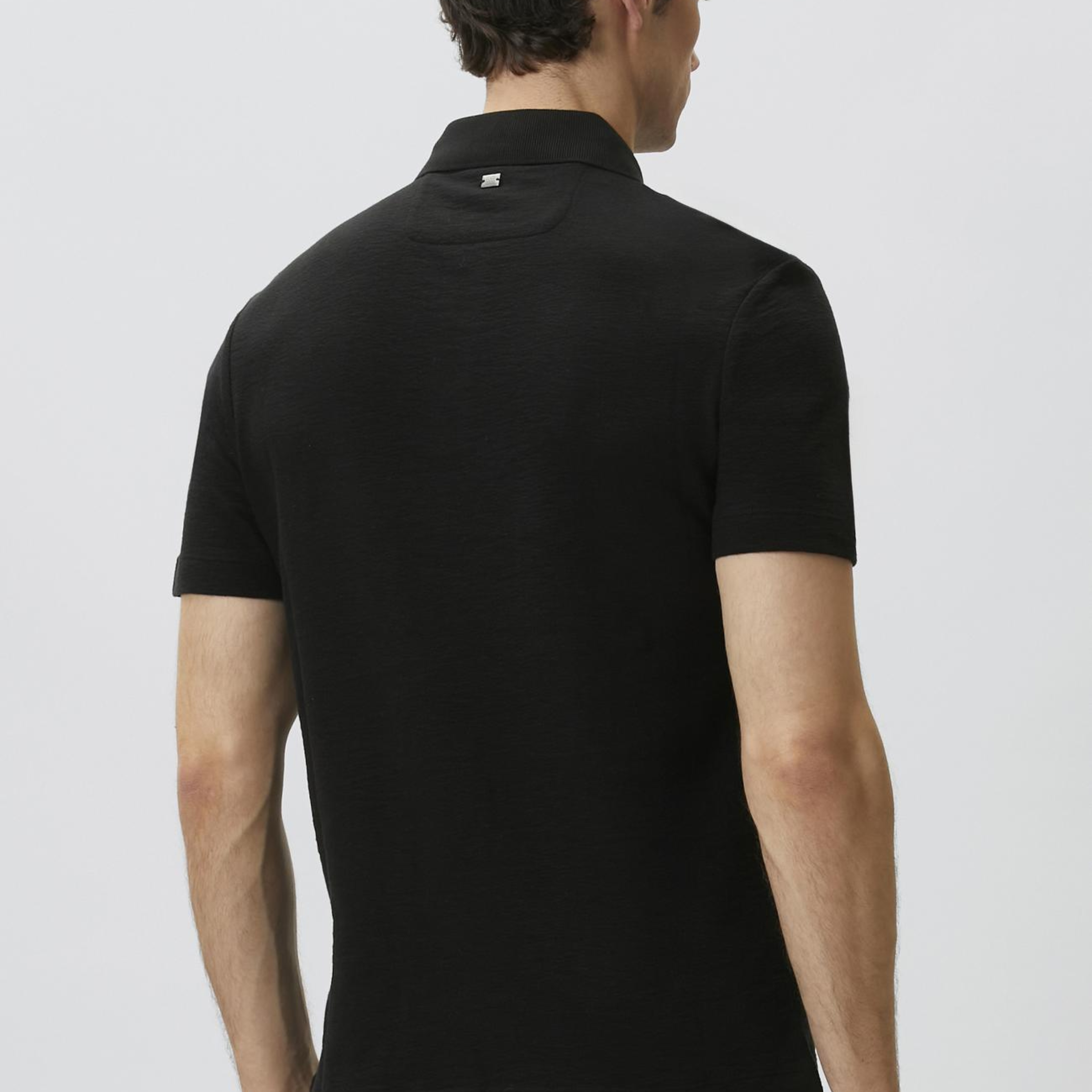 Network Erkek Siyah Jakarlı Polo Yaka T-shirt