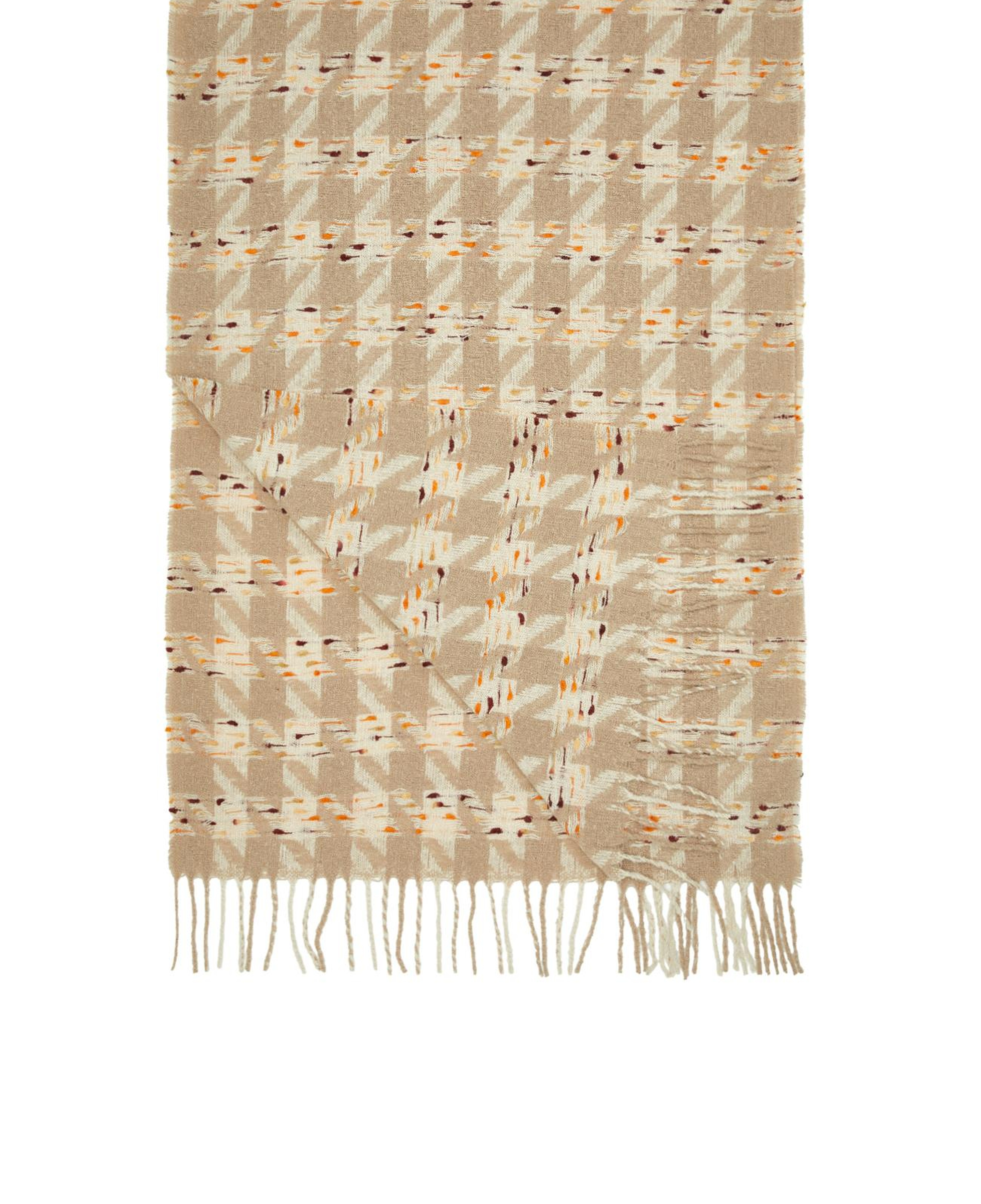 Network Kadın Vizon Renk Detaylı Desenli Atkı
