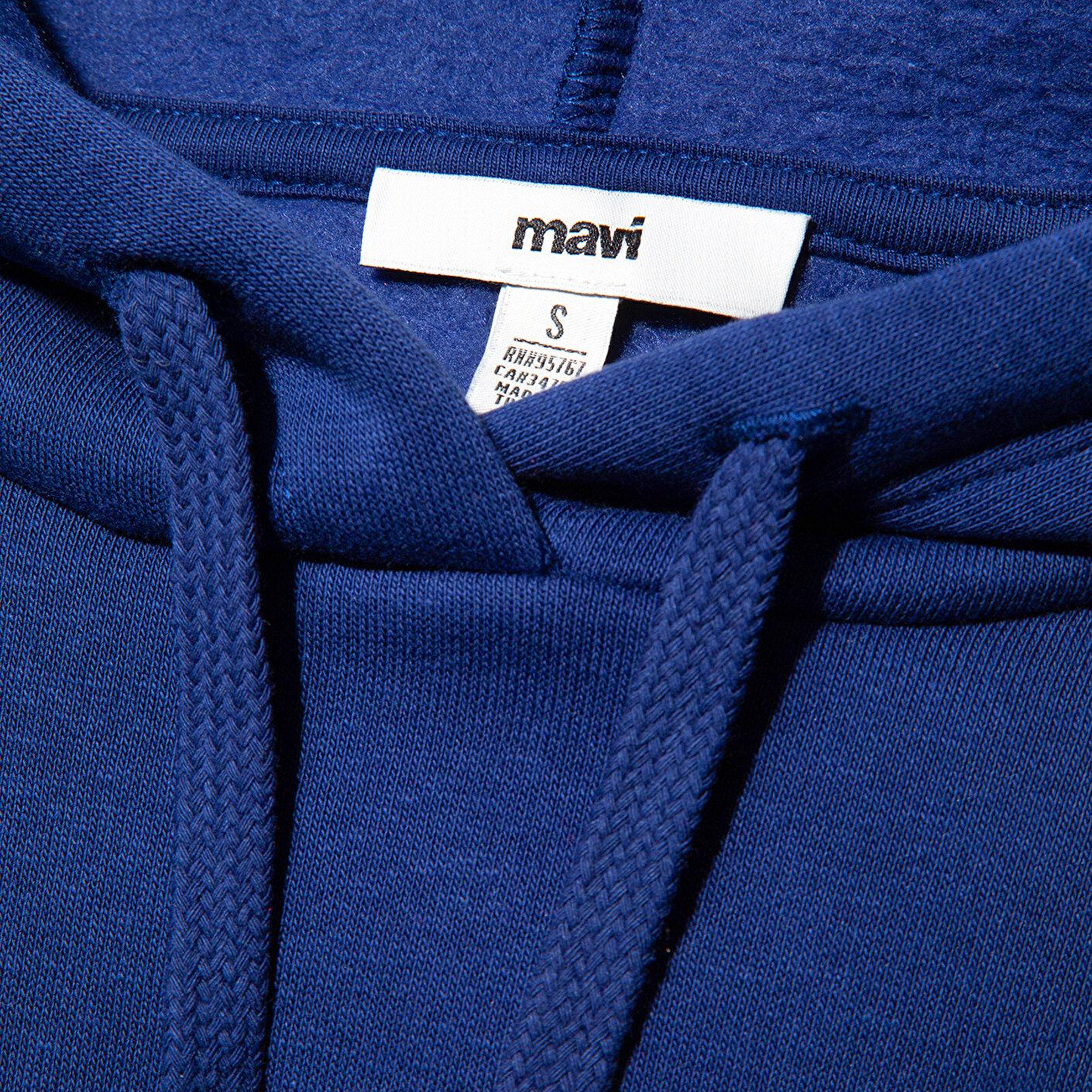 Mavi Mavi Logo Baskılı Kapüşonlu Lacivert Sweatshirt 1600361-70722
