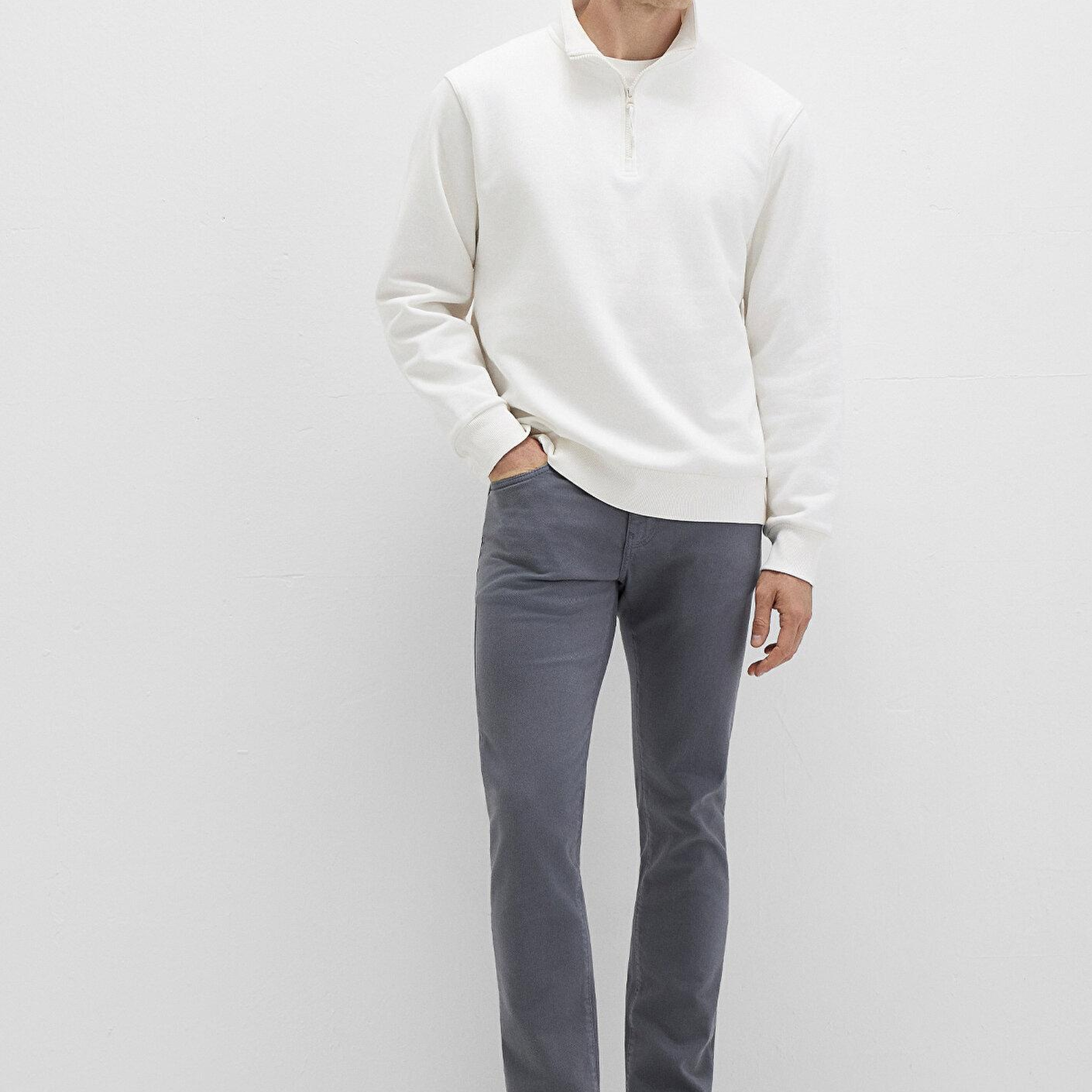 Mavi Jake Sisli Gri Gabardin Pantolon 0042290683