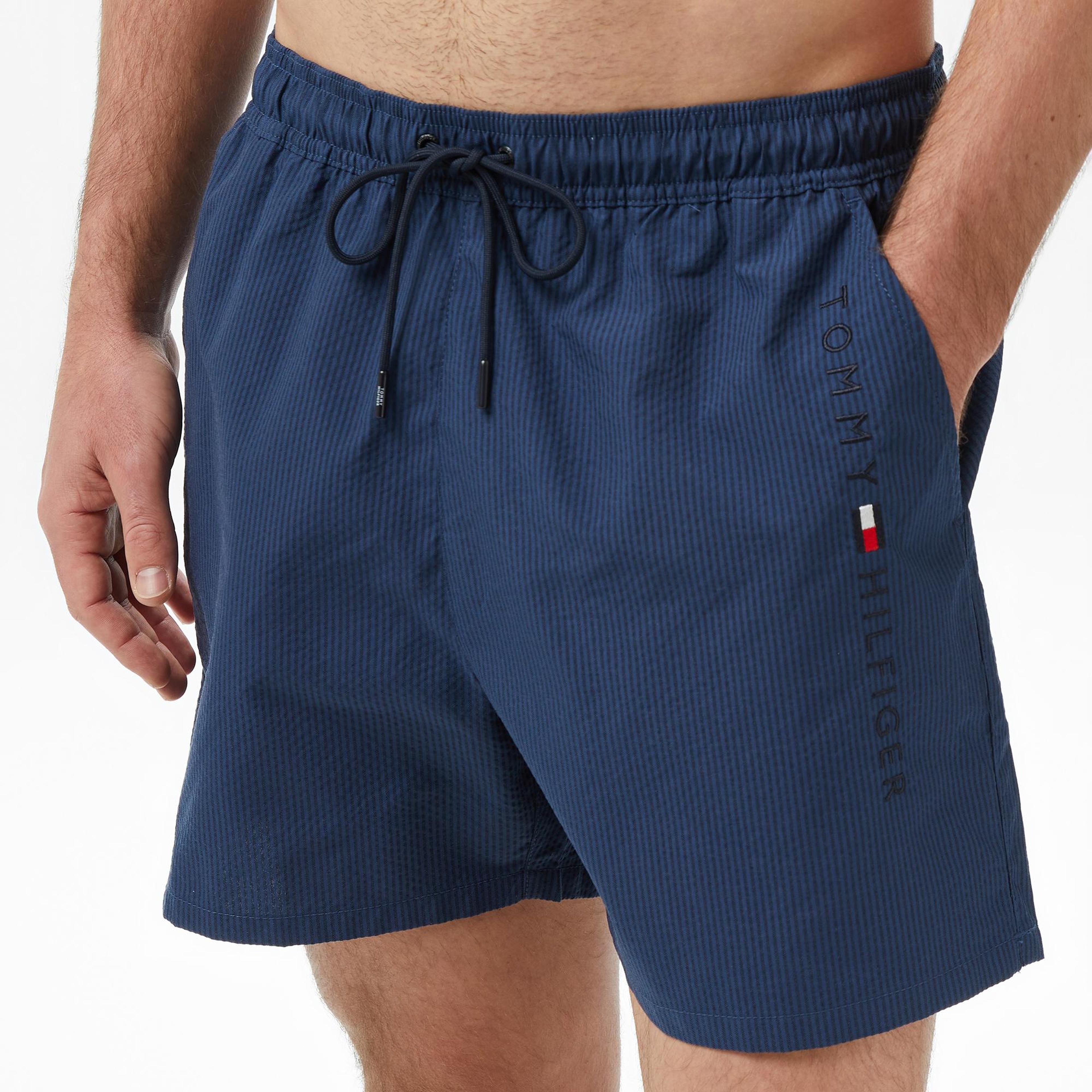 Tommy Hilfiger Medium Drawstring Erkek Mavi Deniz Şortu