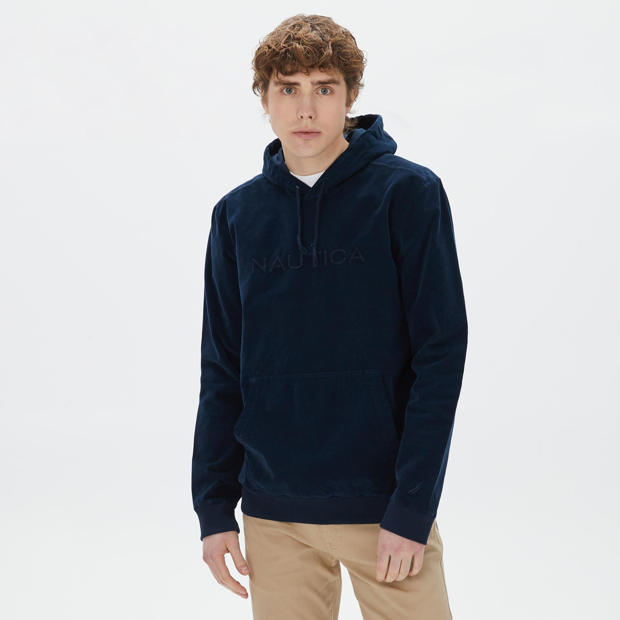 Nautica Erkek Lacivert Standart Fit Kapüşonlu Sweatshirt