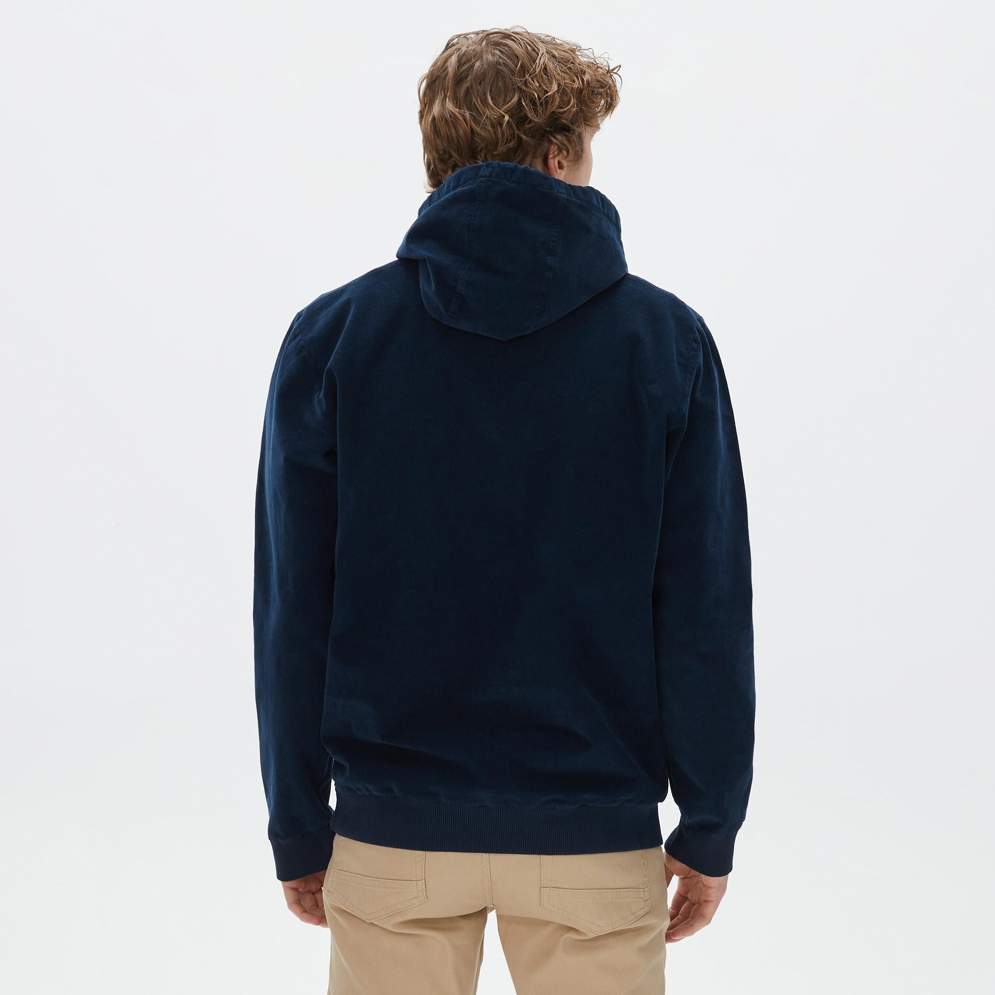 Nautica Erkek Lacivert Standart Fit Kapüşonlu Sweatshirt