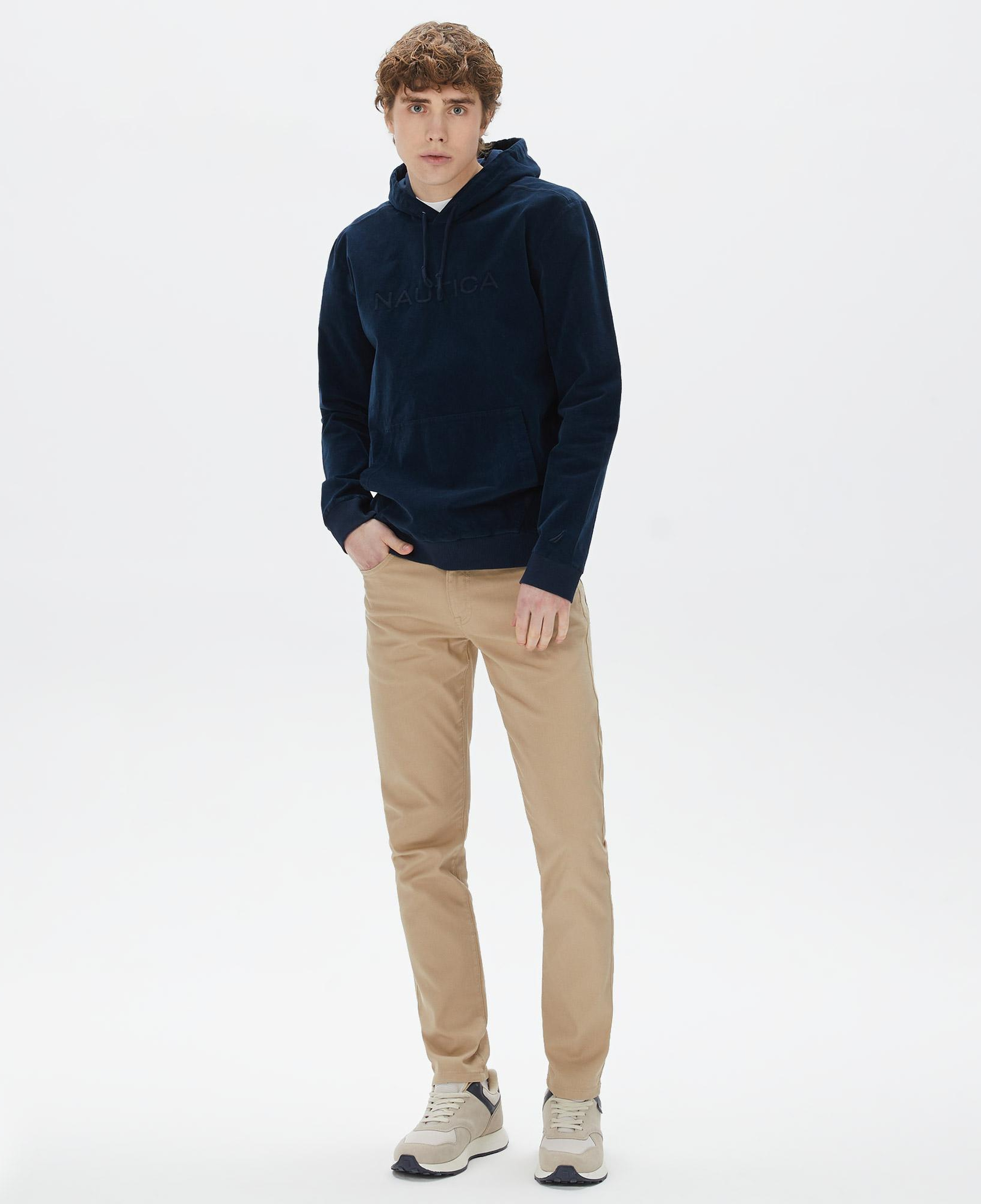 Nautica Erkek Lacivert Standart Fit Kapüşonlu Sweatshirt