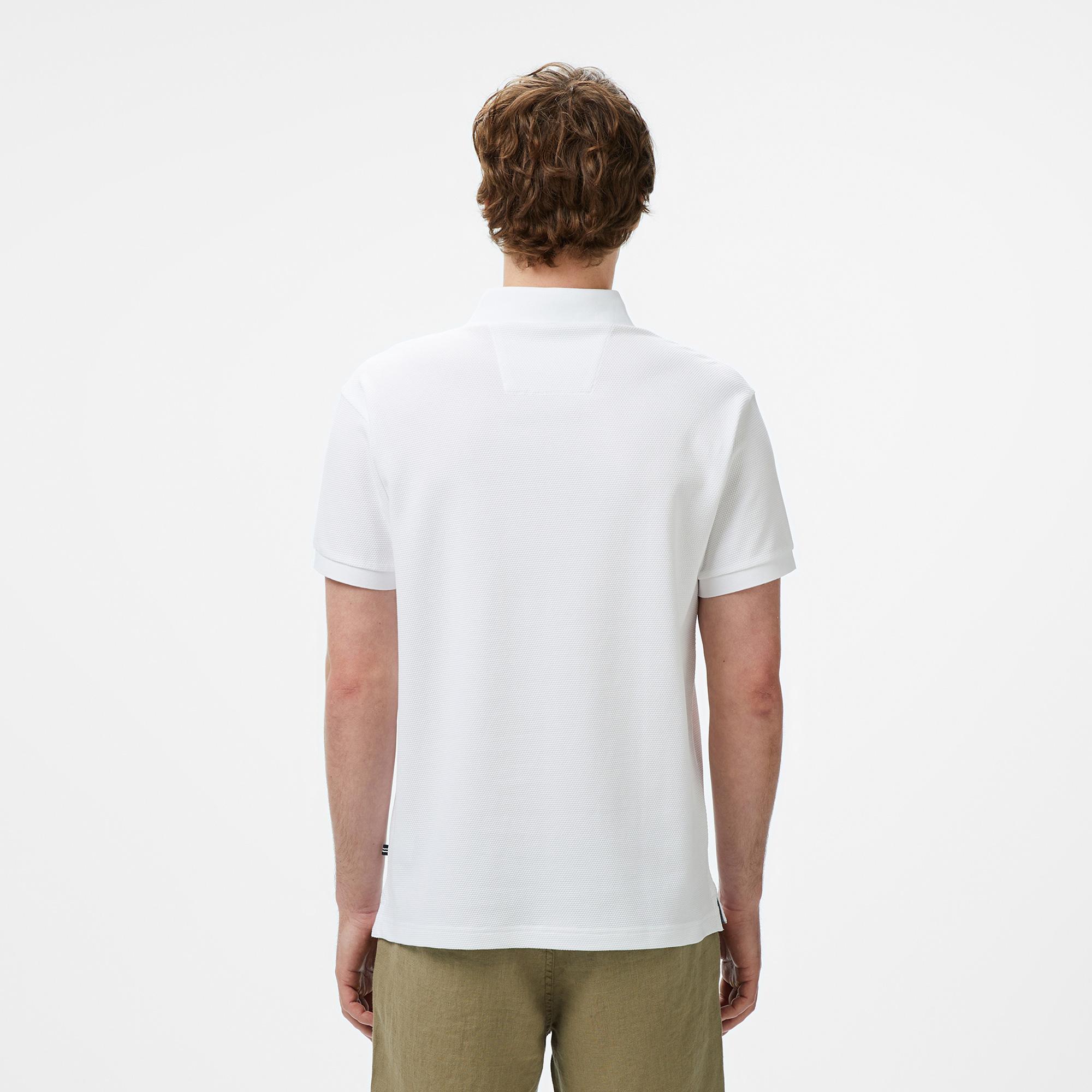 Nautica Erkek Beyaz Classic Fit Polo