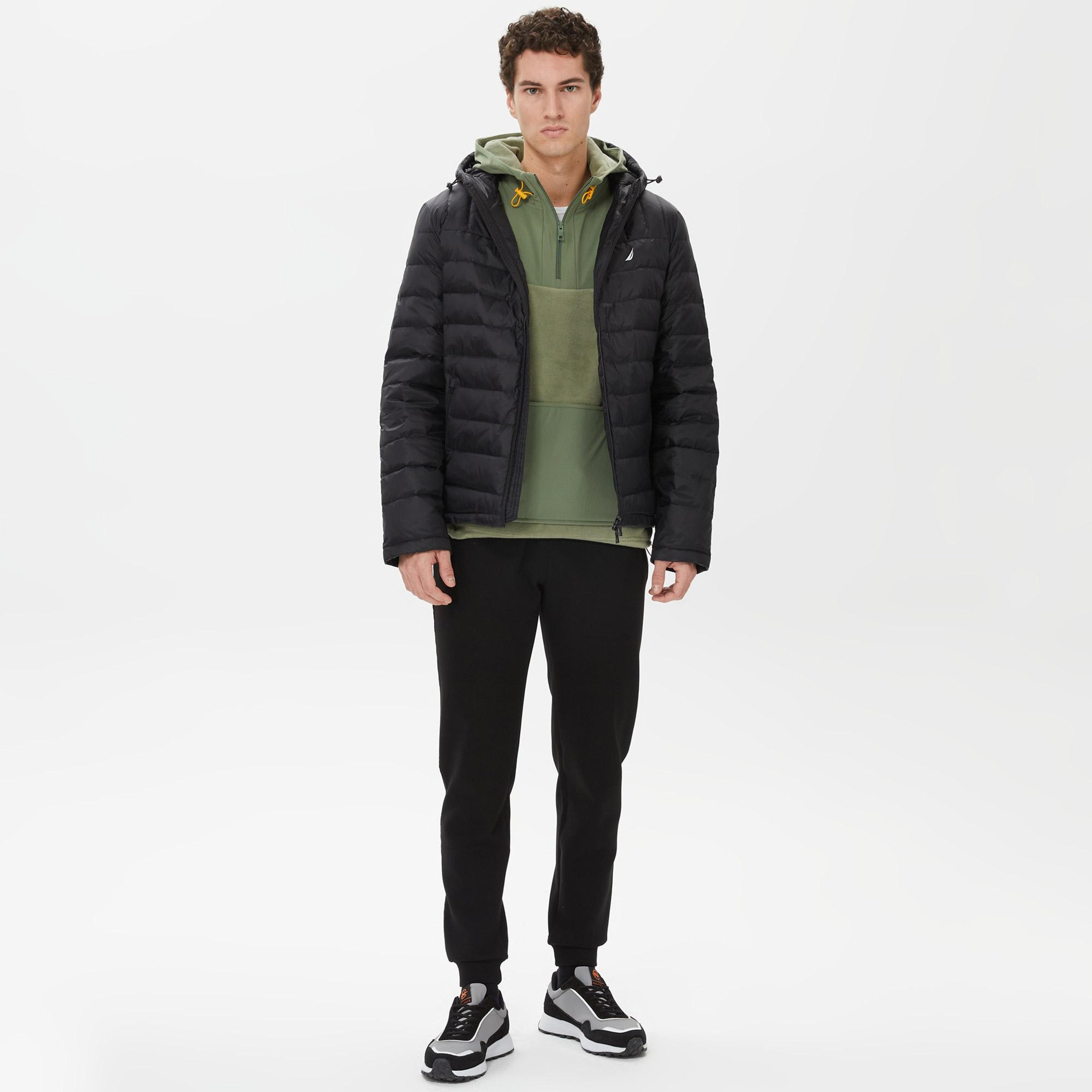 Nautica Erkek Siyah Standart Fit Mont
