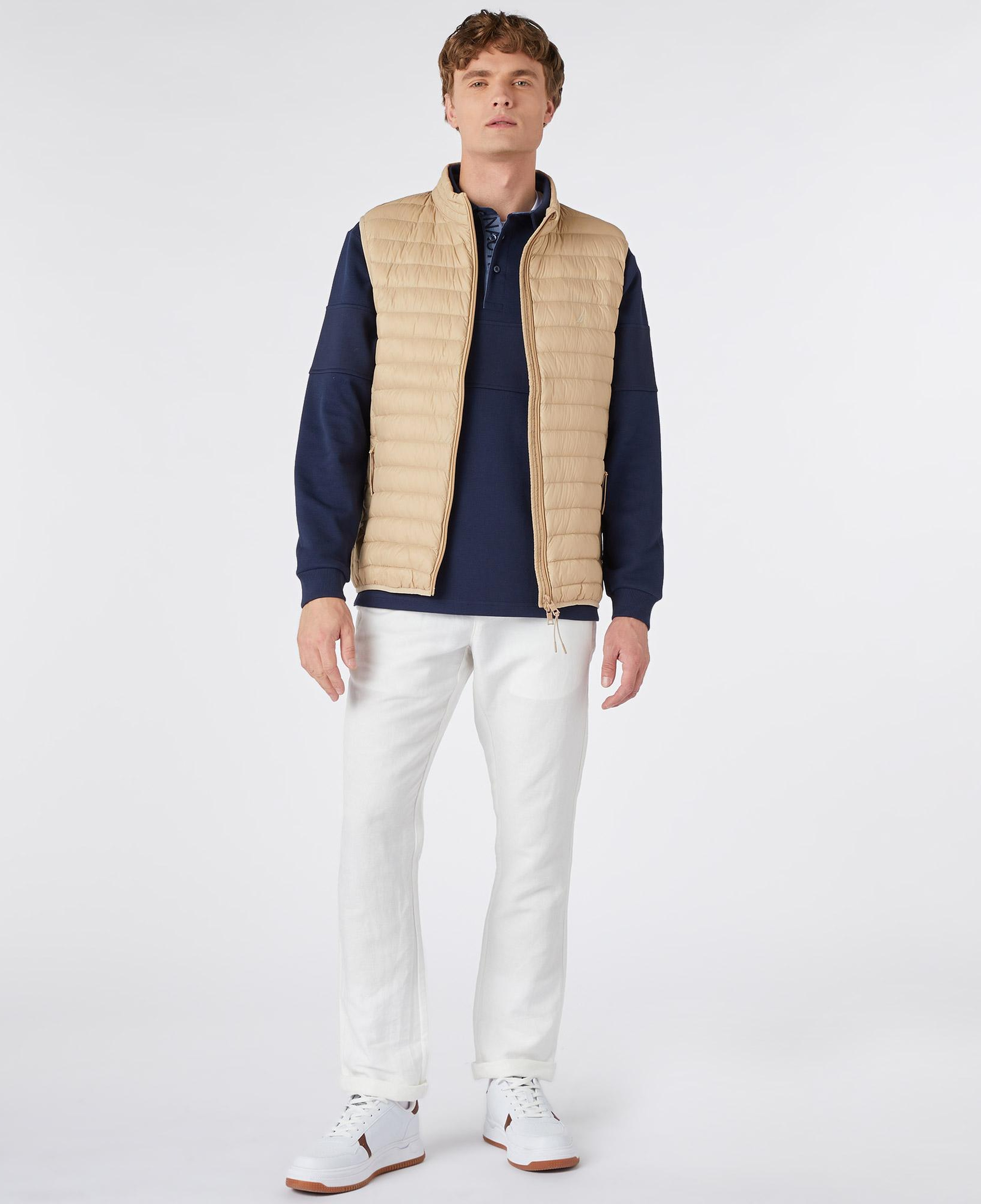 Nautica Erkek Bej Standart Fit Yelek