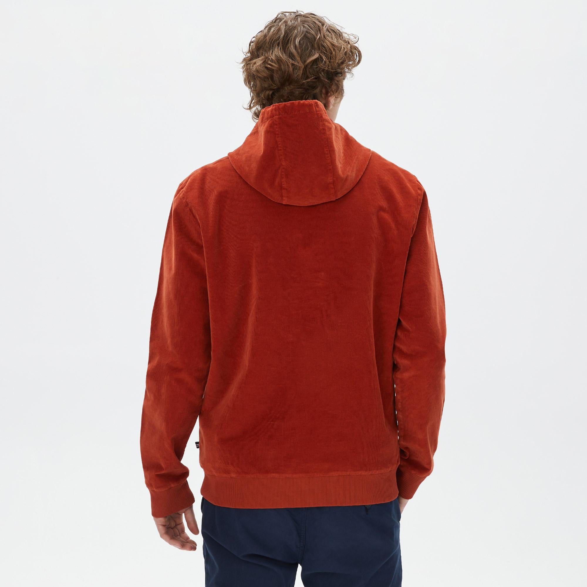 Nautica Erkek Turuncu Standart Fit Kapüşonlu Sweatshirt