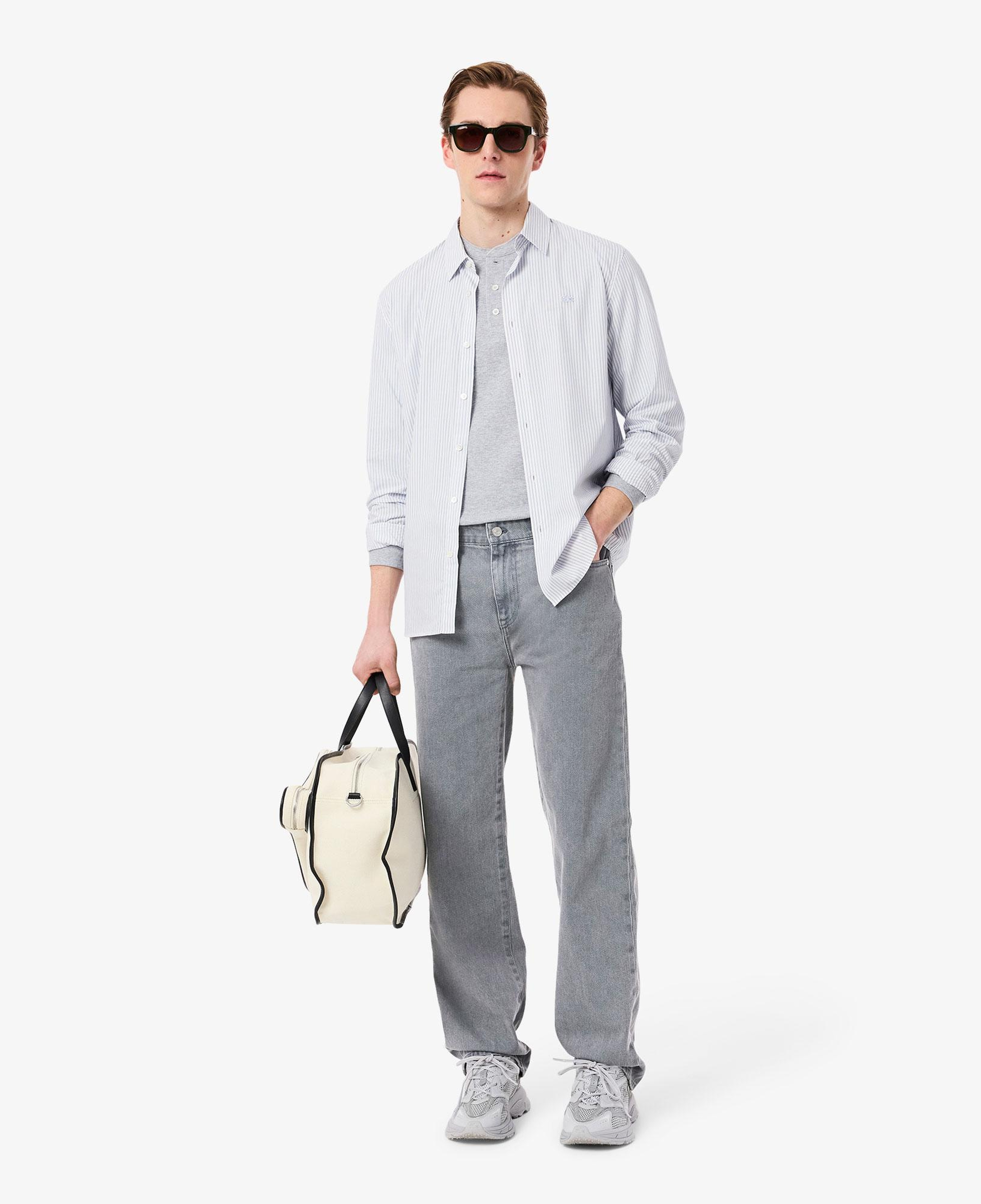 Erkek Straight Fit Gri Jean Pantolon