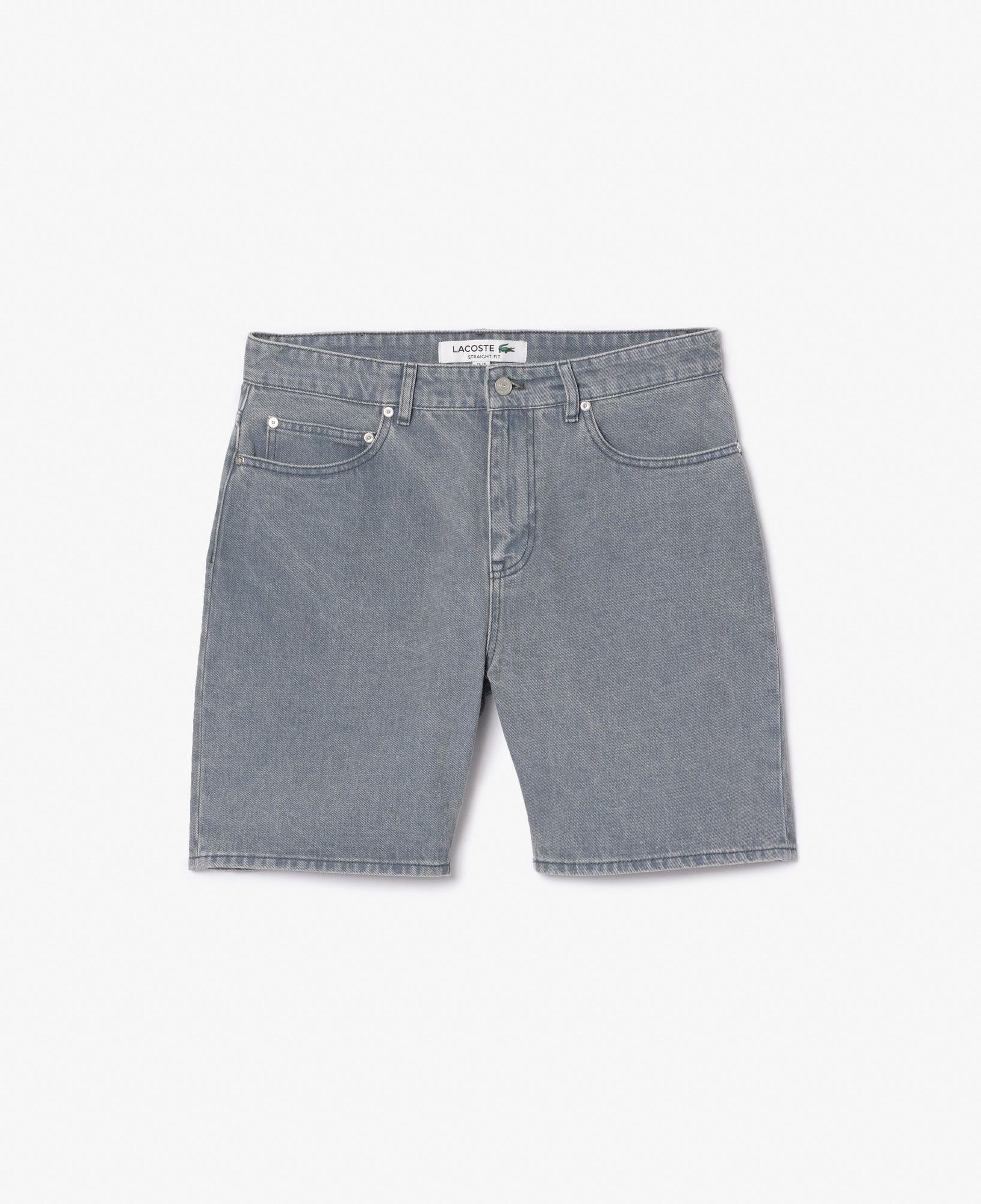 Lacoste Erkek Straight Fit Denim Gri Bermuda Şort