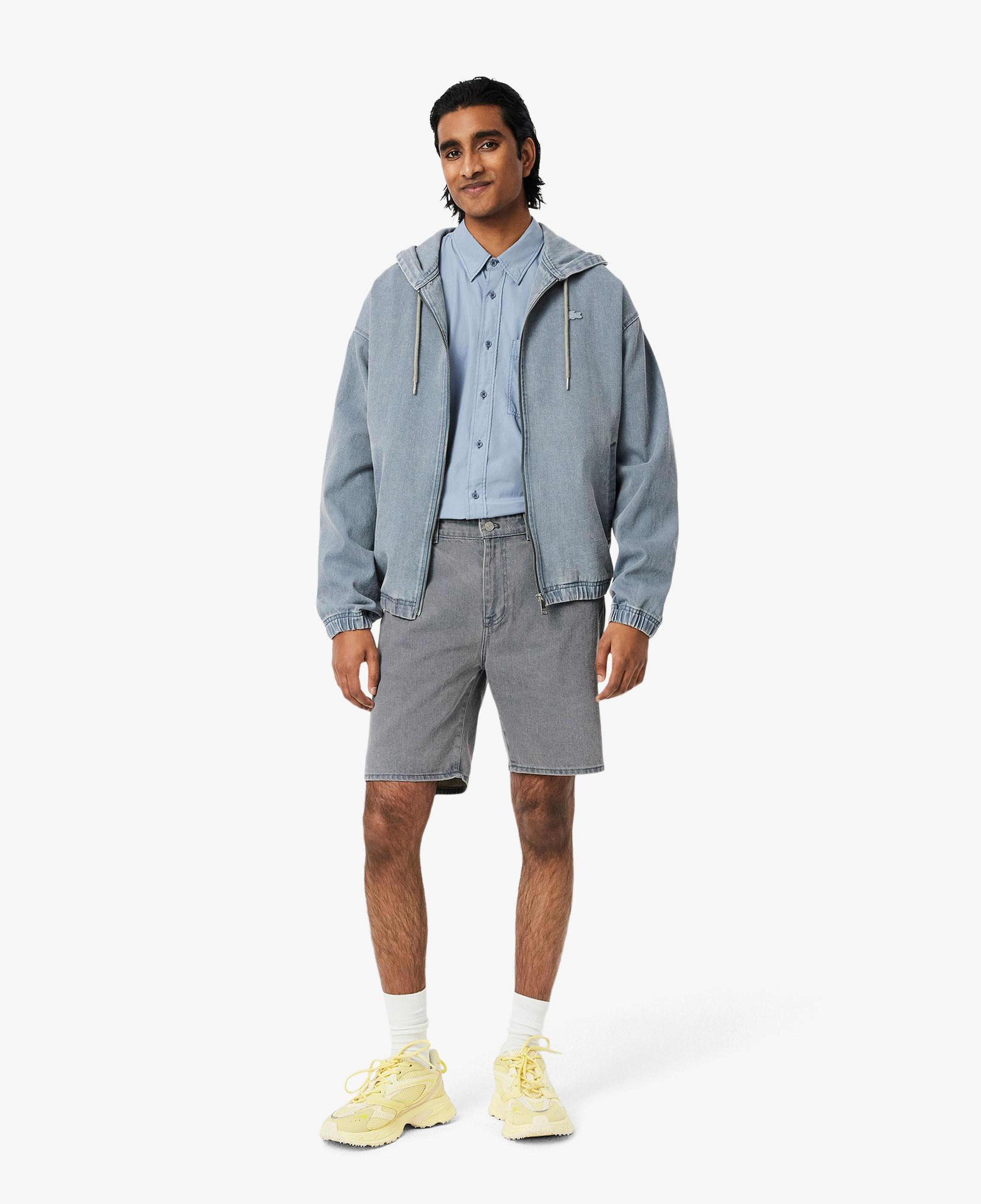 Lacoste Erkek Straight Fit Denim Gri Bermuda Şort