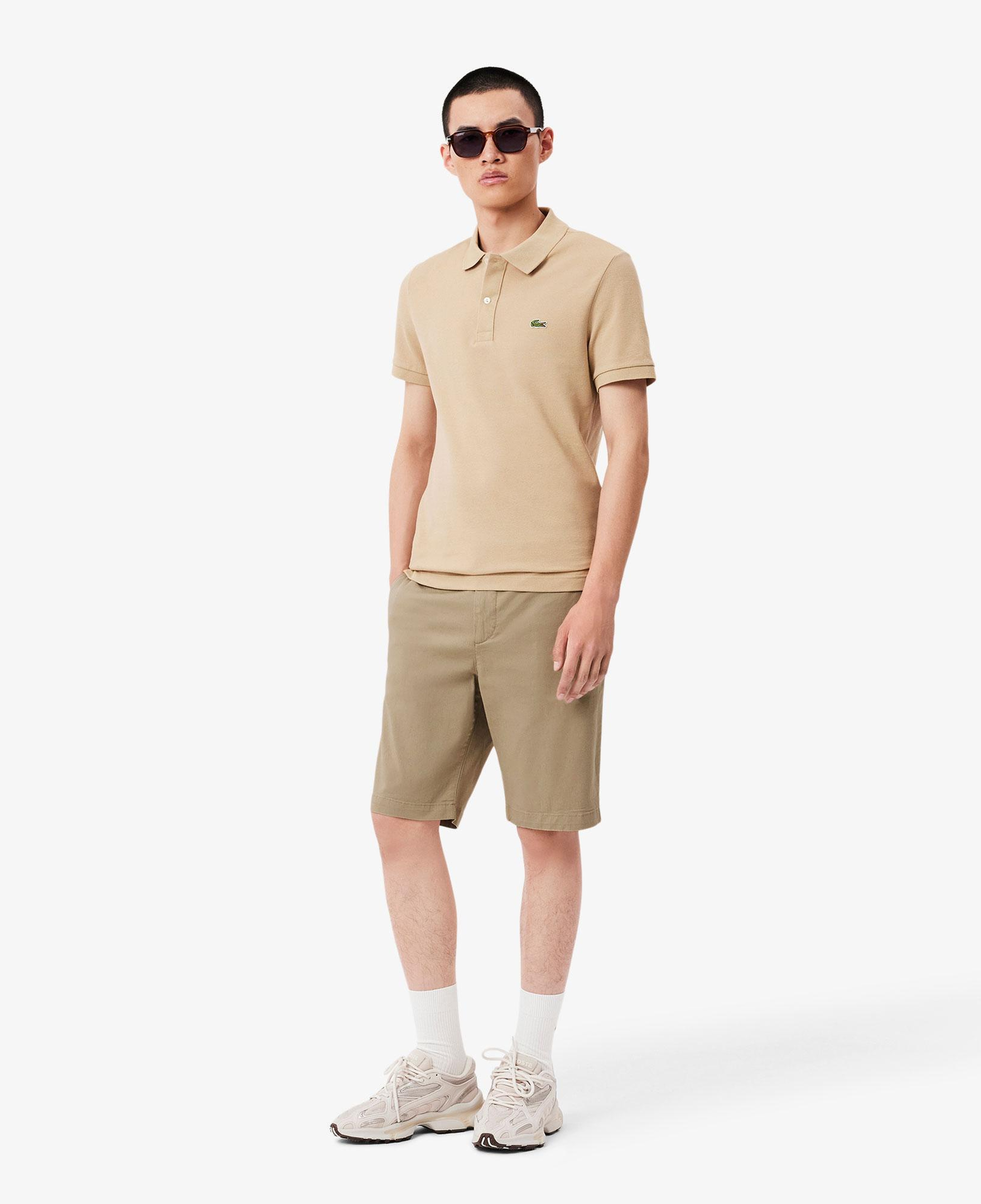 Erkek Slim Fit Bej Bermuda Şort