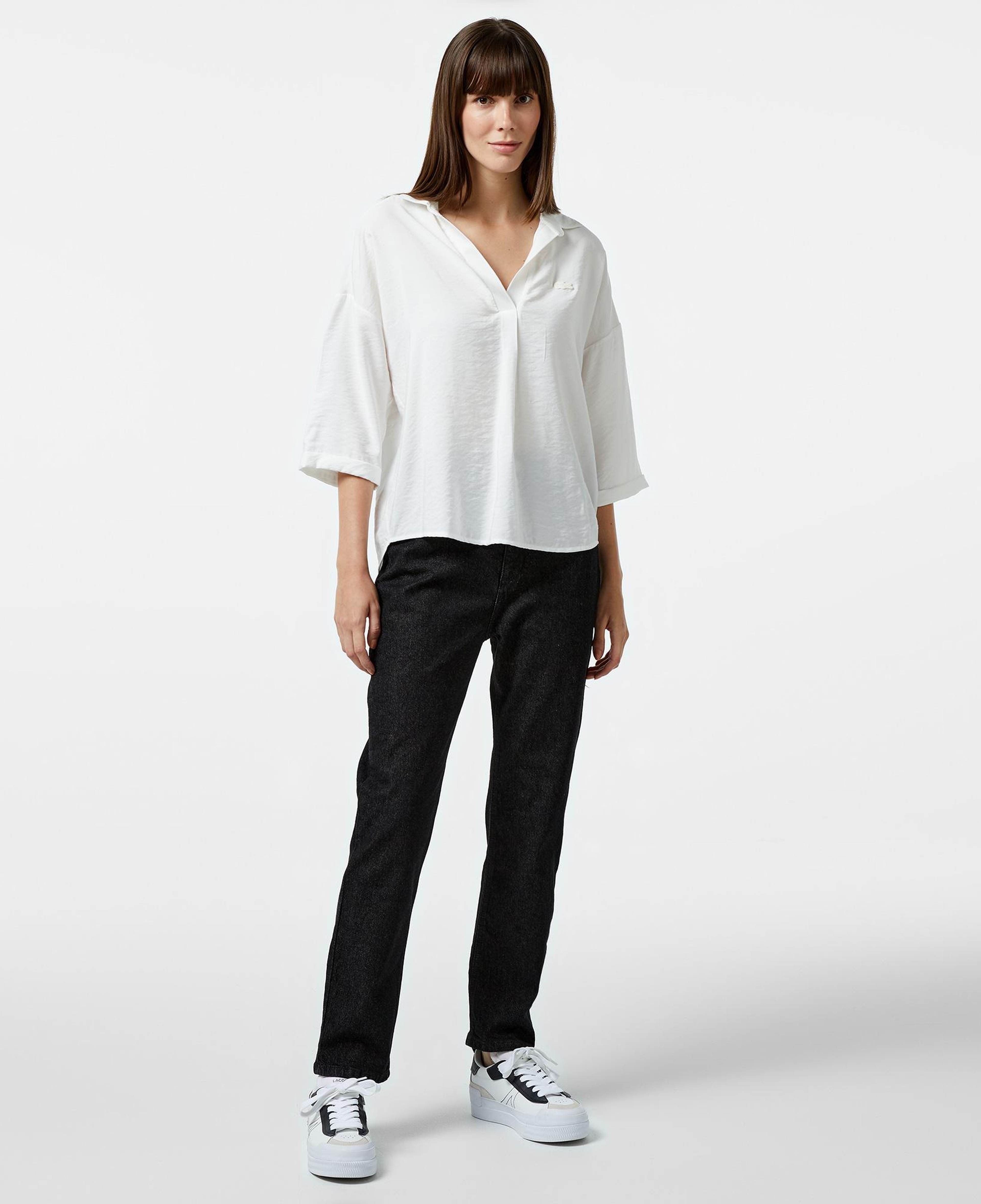 Kadın Regular Fit Denim Siyah Pantolon