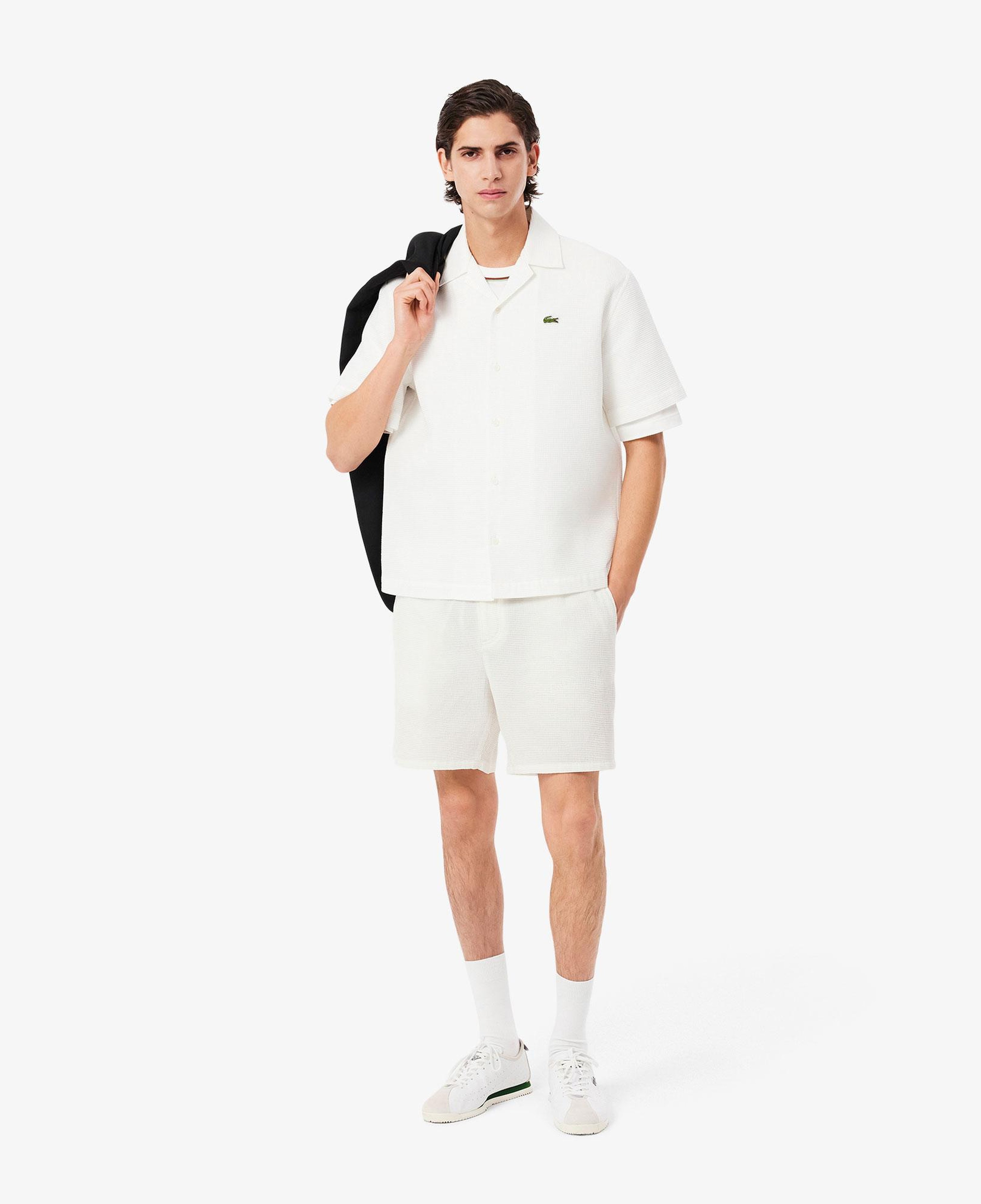 Erkek Relaxed Fit Beyaz Şort