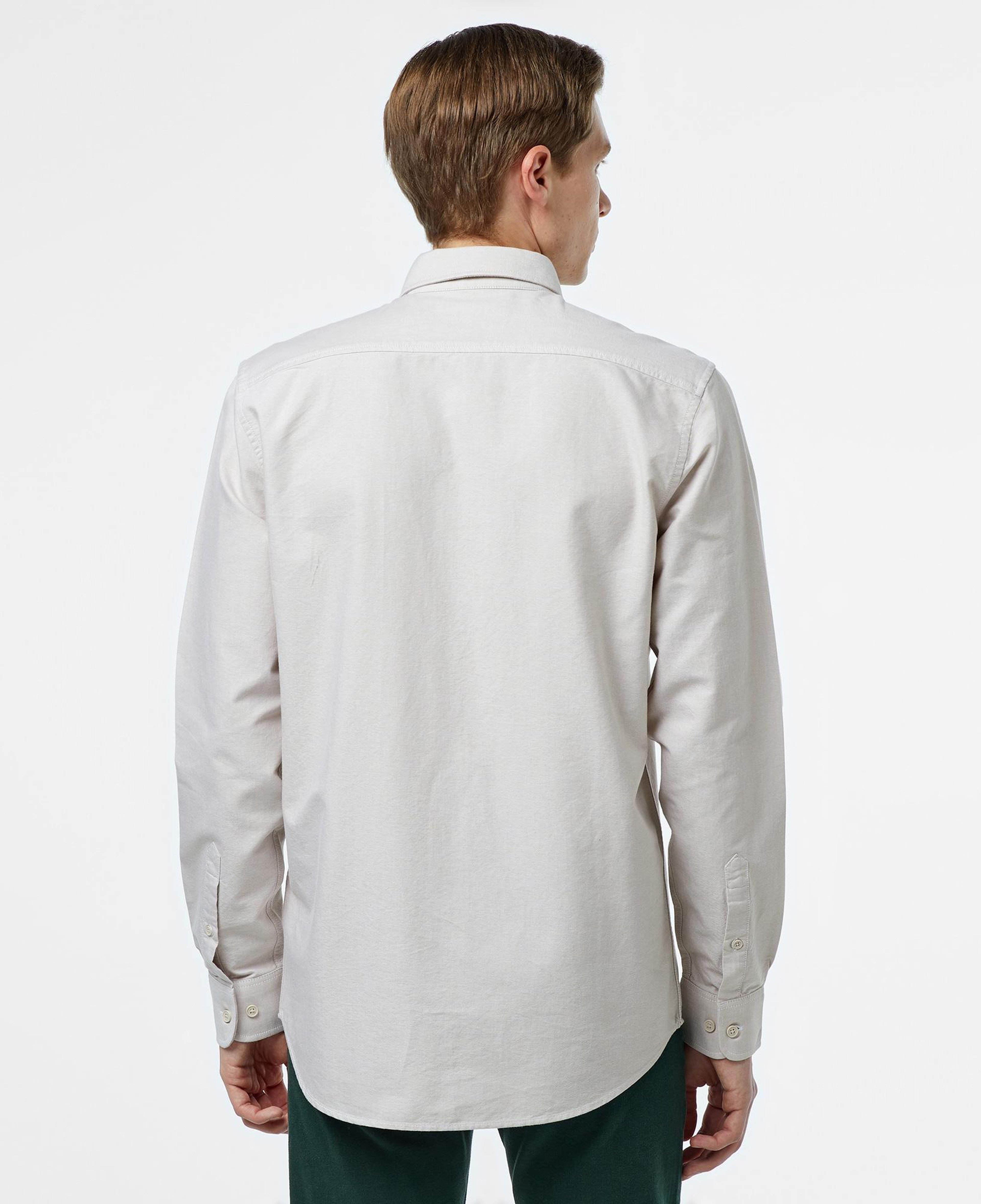 Erkek Slim Fit Düğmeli Yaka Gri Gömlek