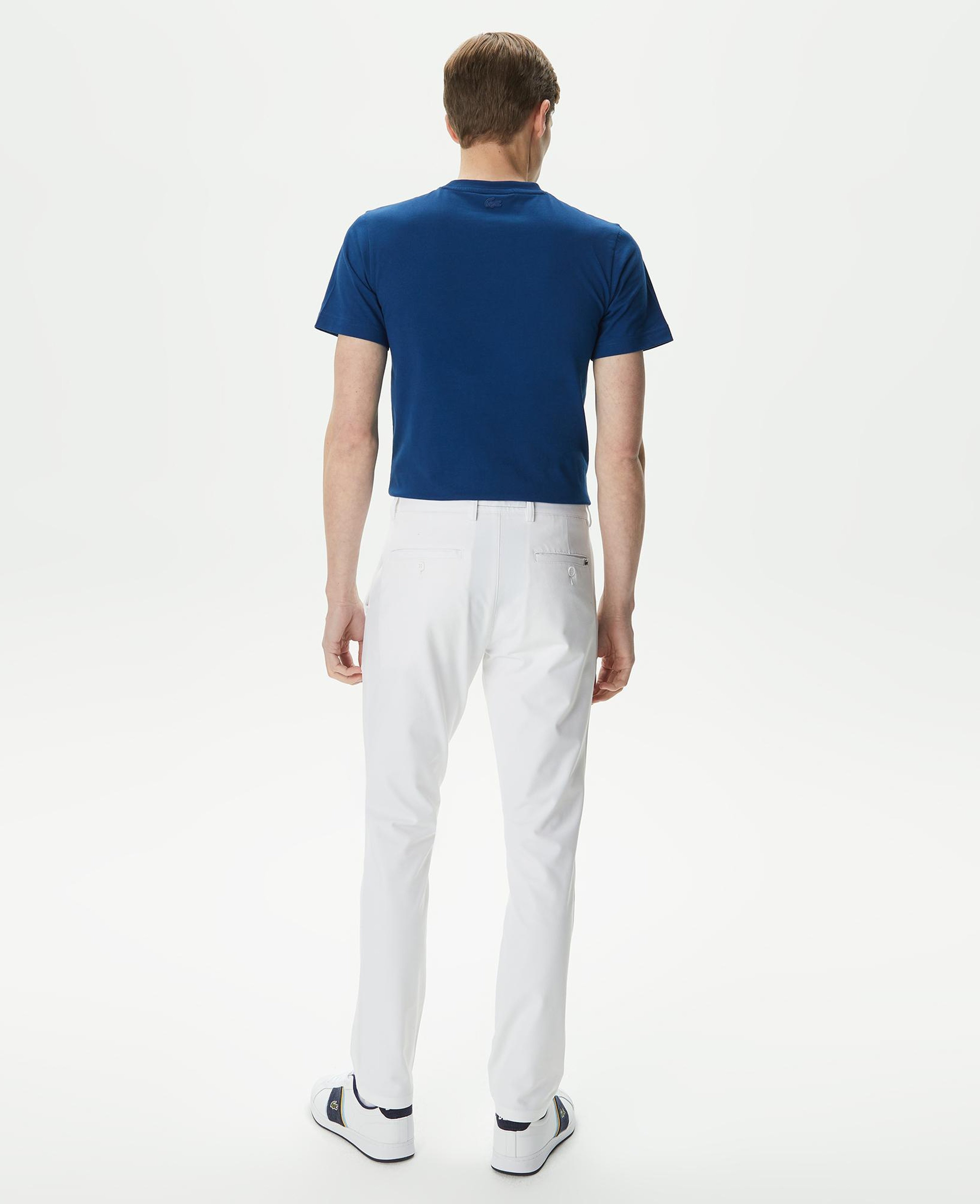 Erkek Slim Fit Beyaz Pantolon