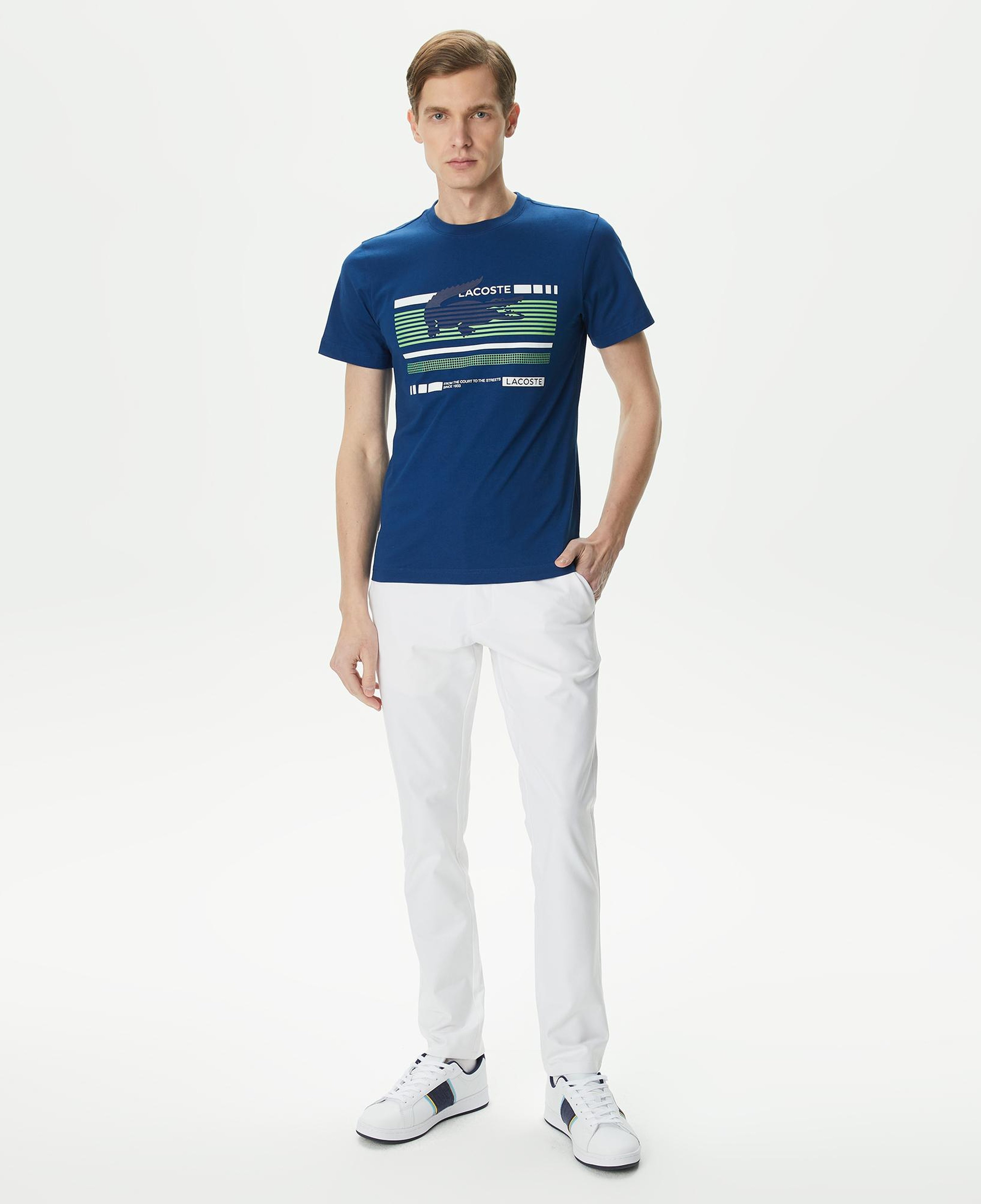 Erkek Slim Fit Beyaz Pantolon
