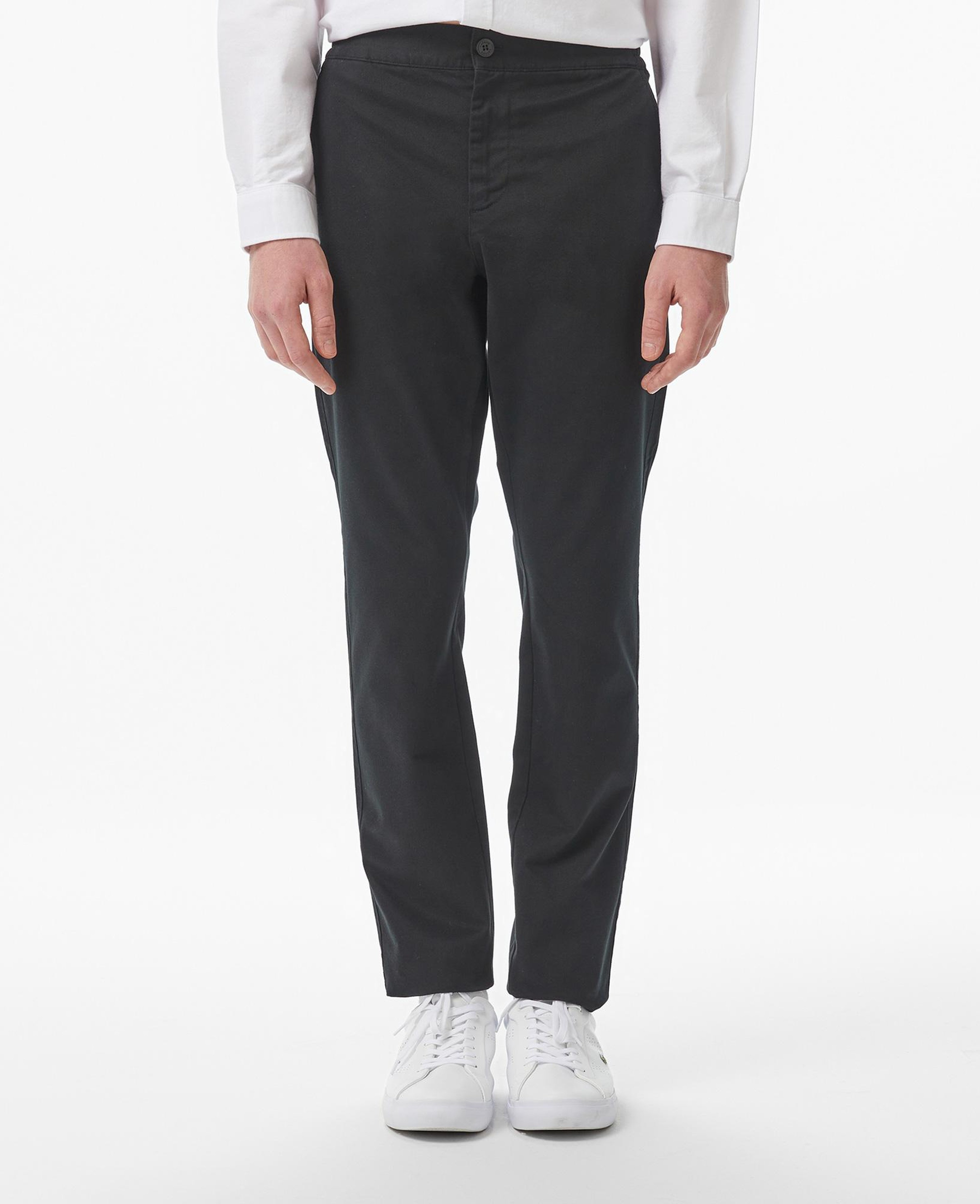 Erkek Slim Fit Siyah Chino Modal Karışımlı Pantolon