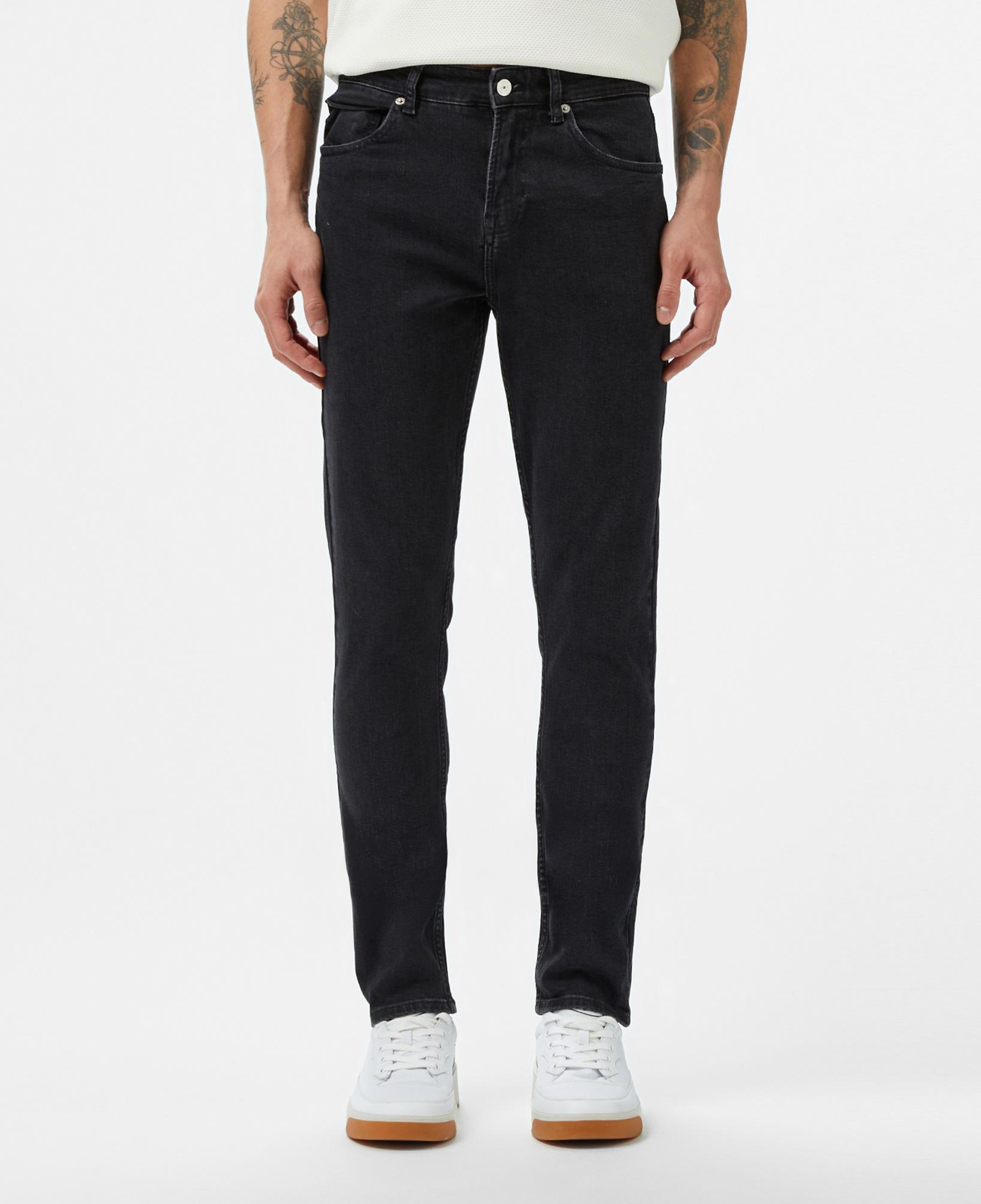 Erkek Slim Fit Siyah Jean Pantolon