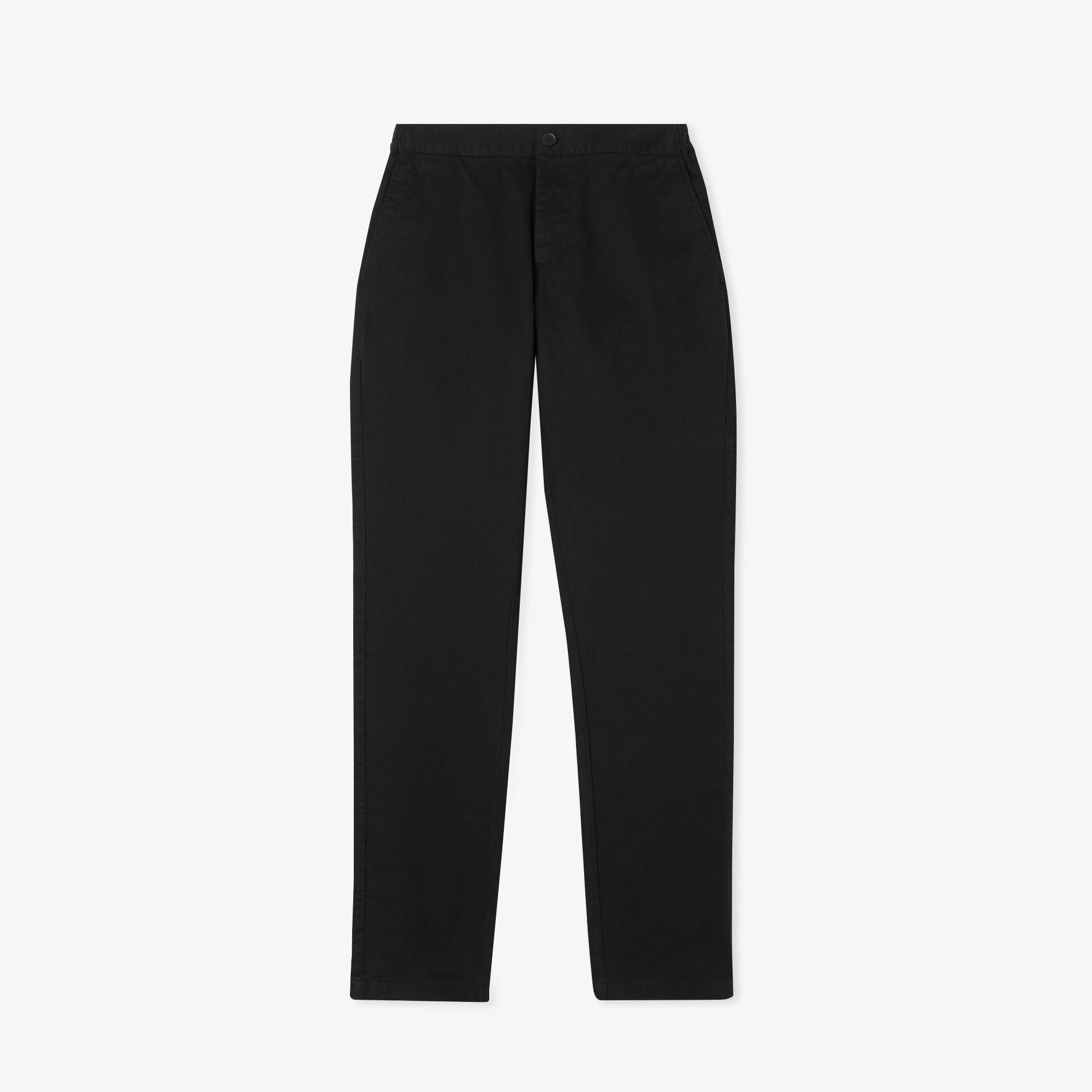 Erkek Slim Fit Siyah Chino Modal Karışımlı Pantolon
