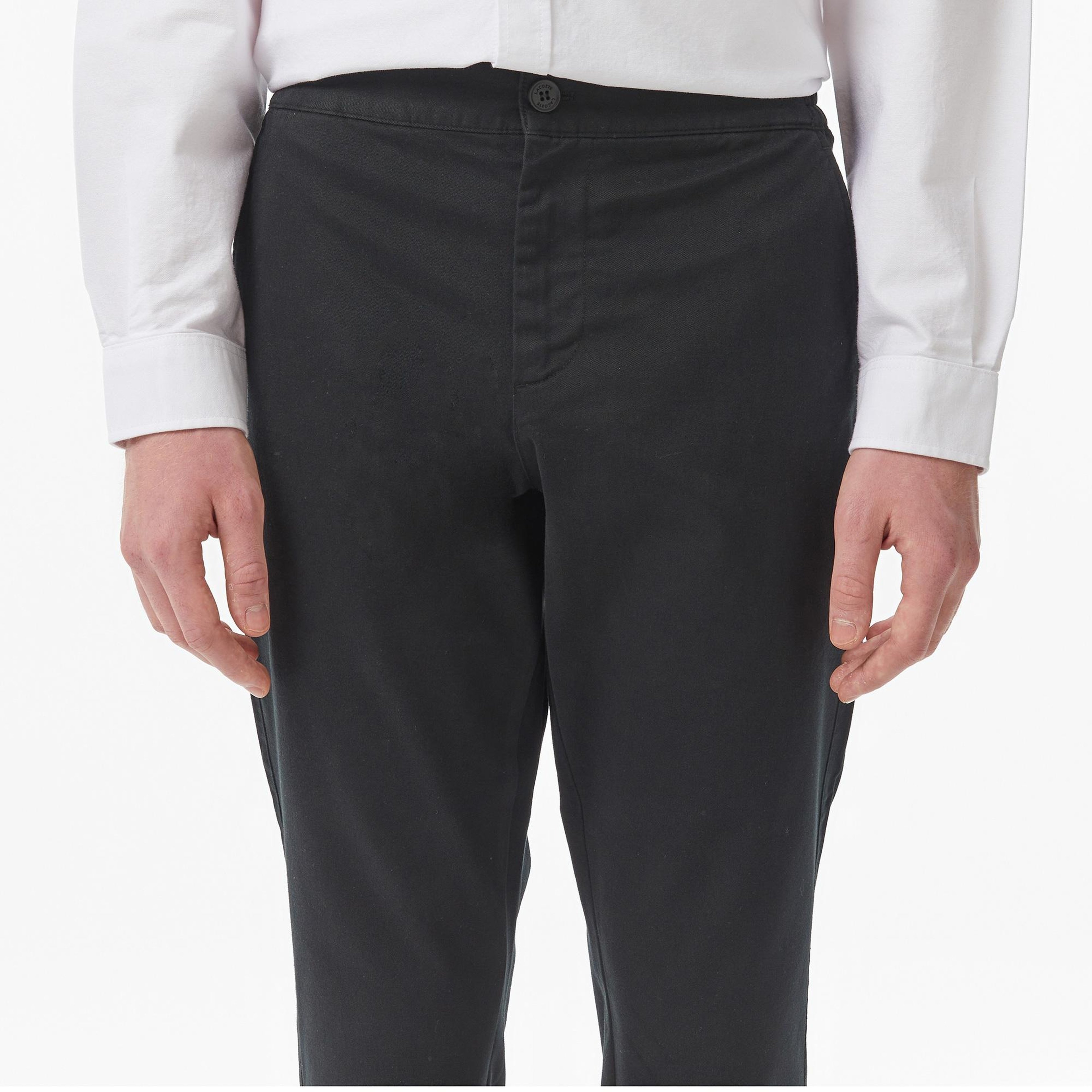 Erkek Slim Fit Siyah Chino Modal Karışımlı Pantolon