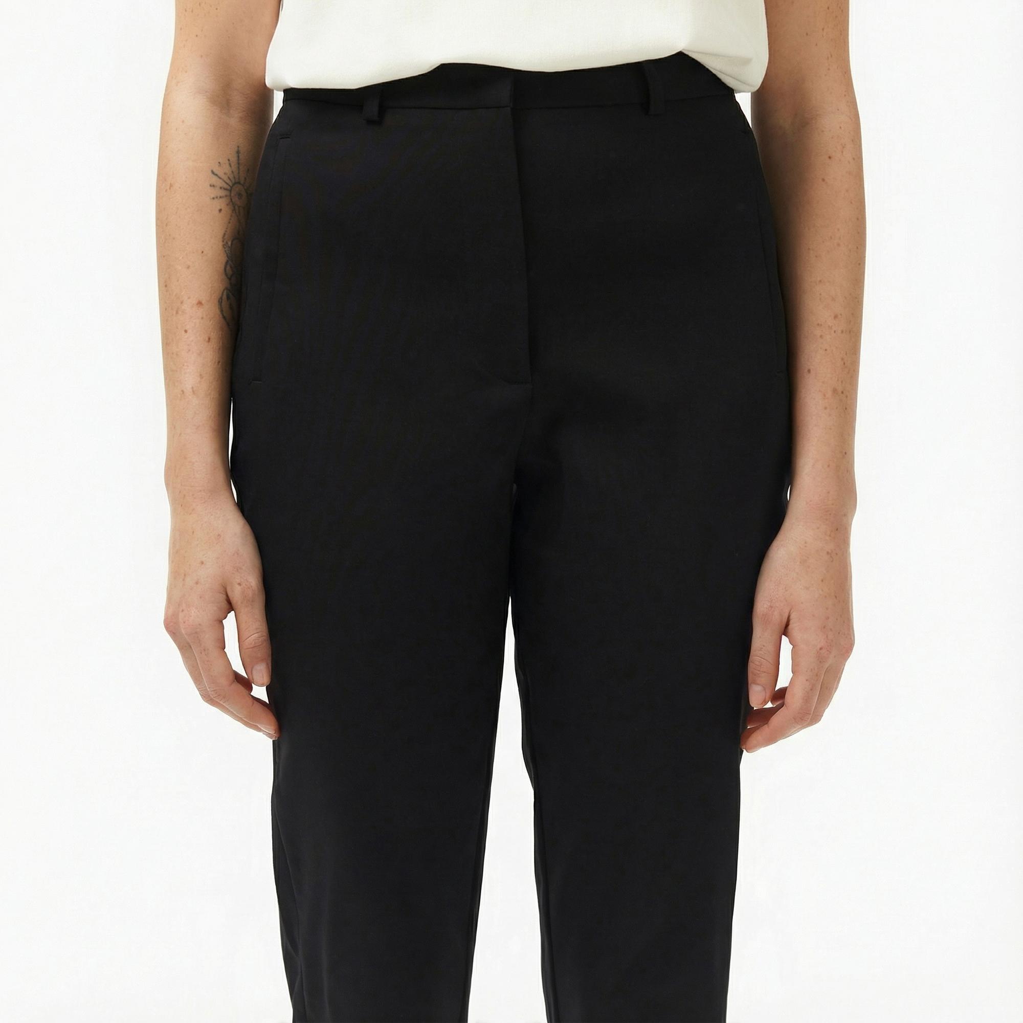 Kadın Regular Fit Siyah Pantolon