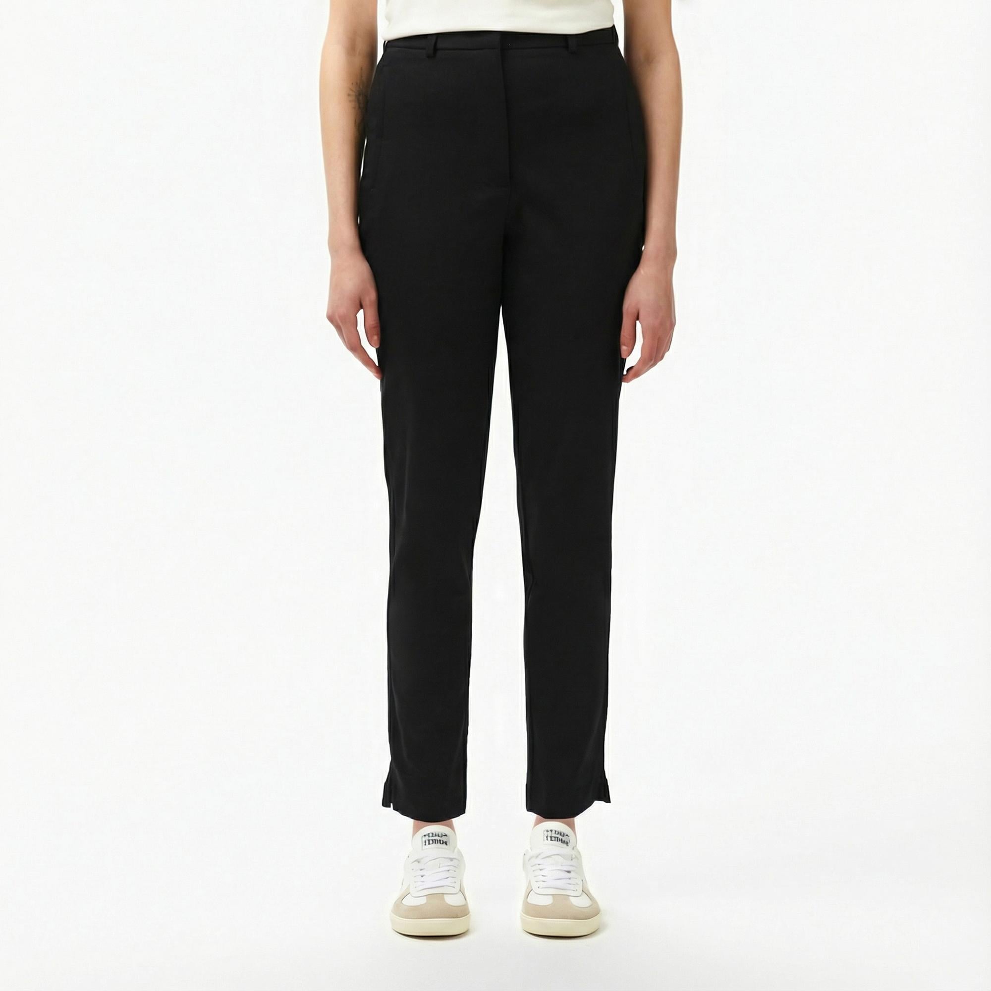 Kadın Regular Fit Siyah Pantolon