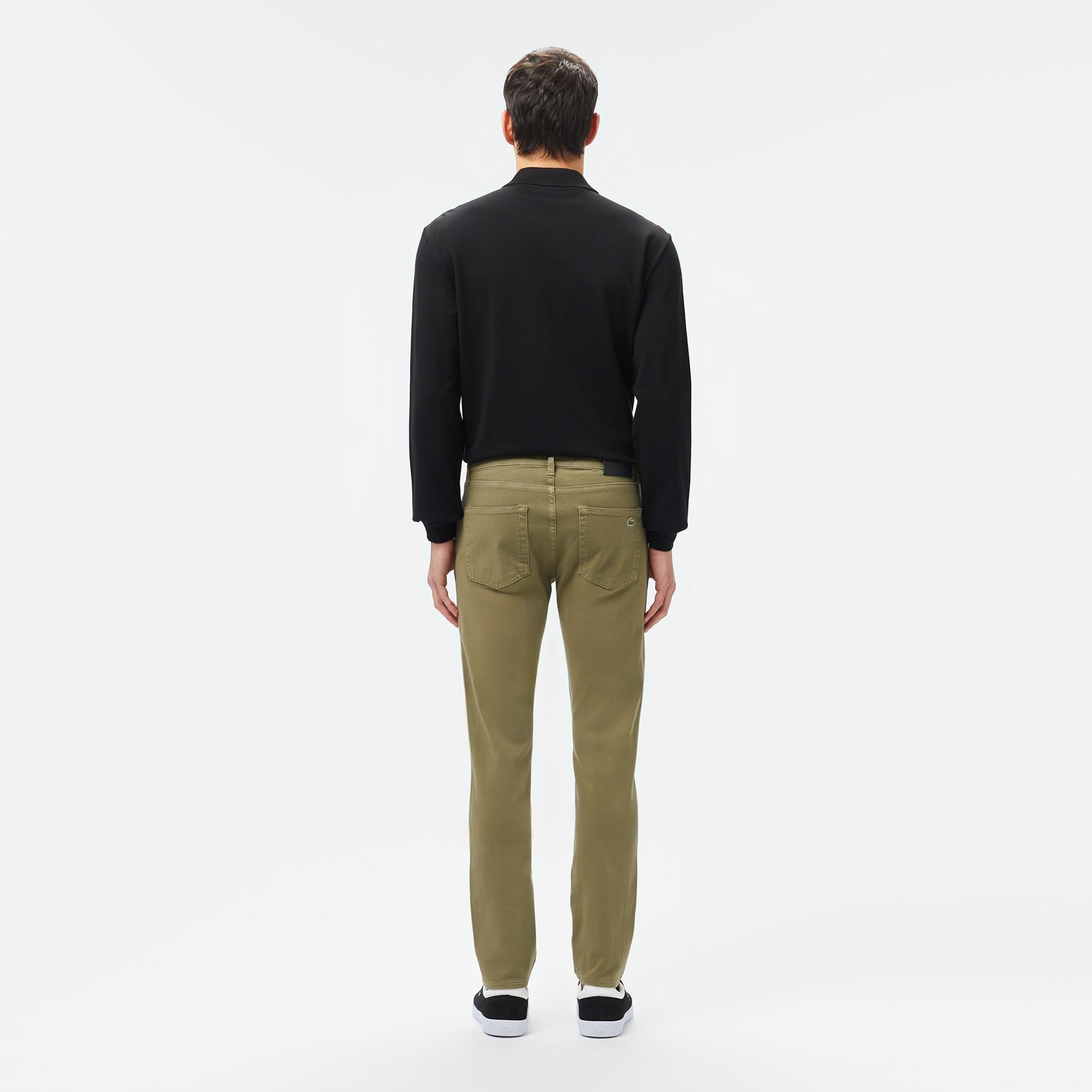 Erkek Slim Fit Haki Jean Pantolon