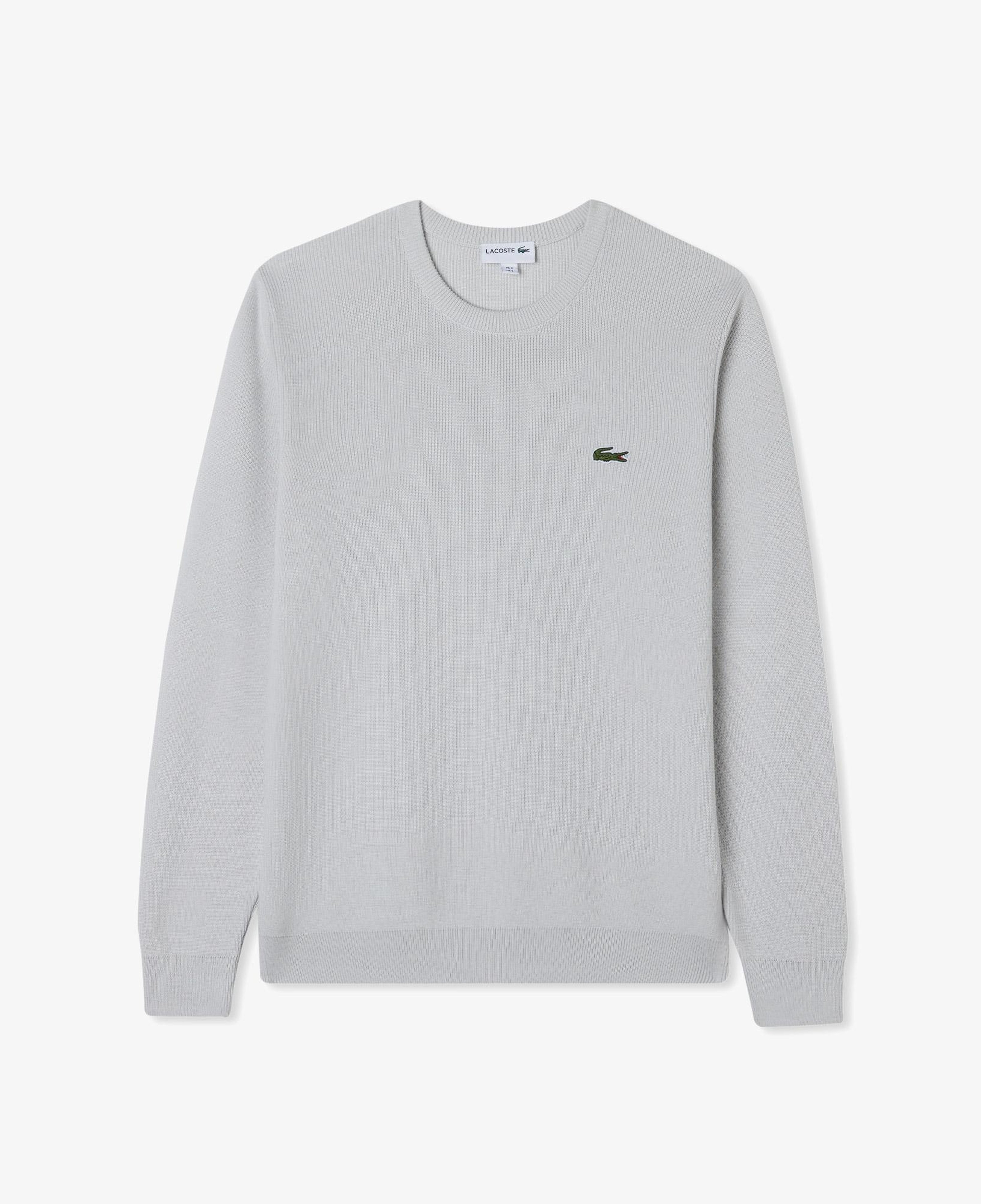 Erkek Regular Fit Bisiklet Yaka Gri Kazak