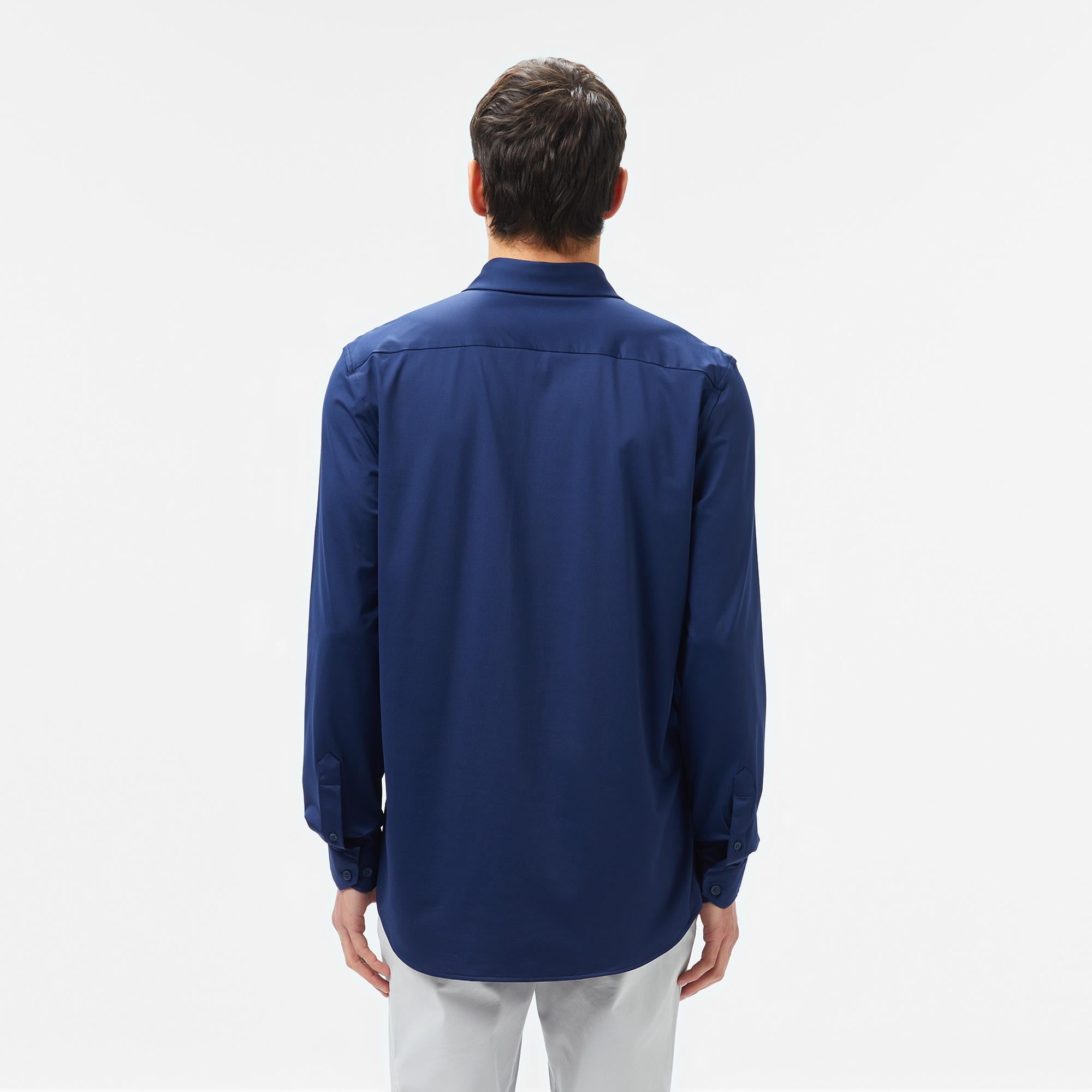 Erkek Slim Fit Lacivert Gömlek
