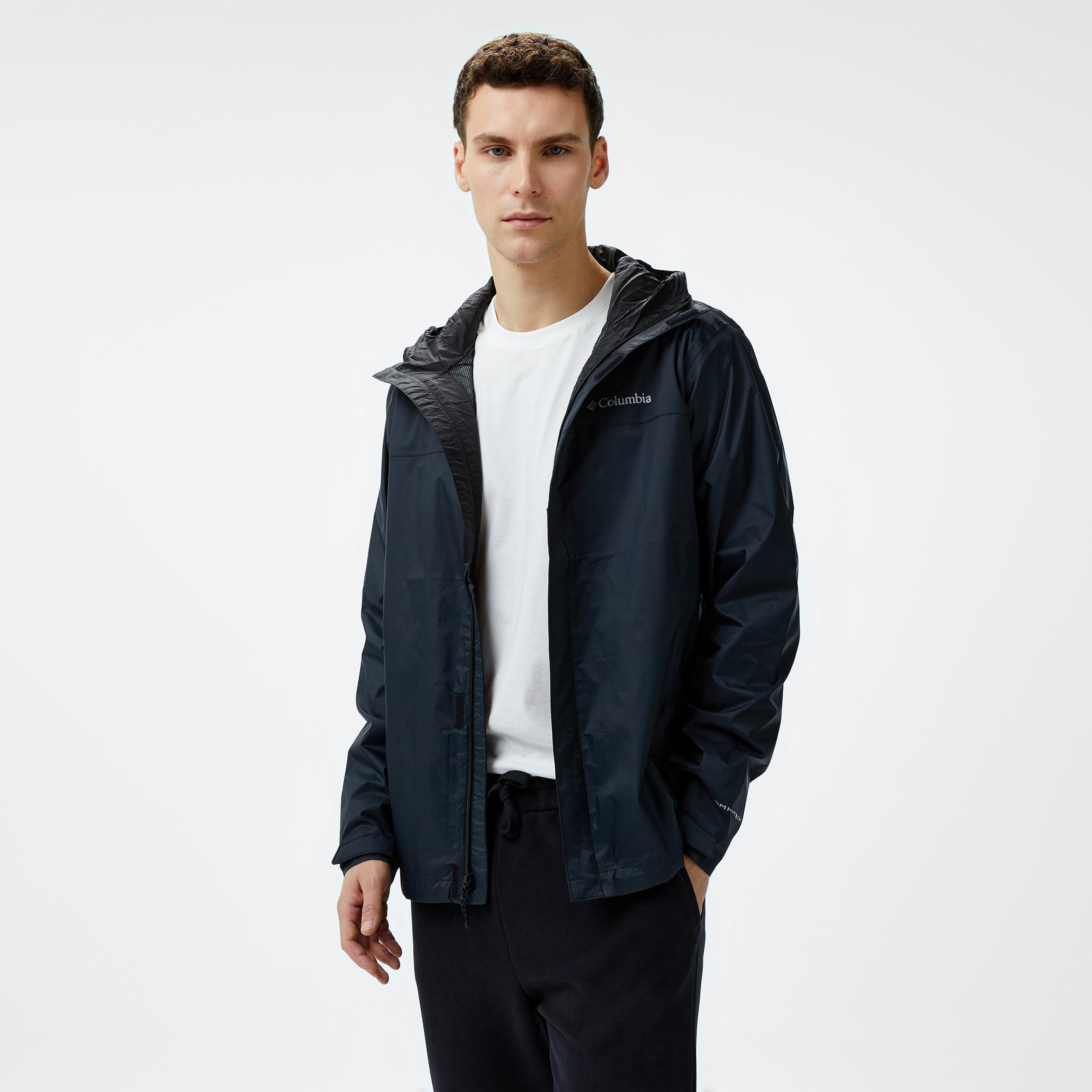 Columbia Watertight Erkek Siyah Yağmurluk