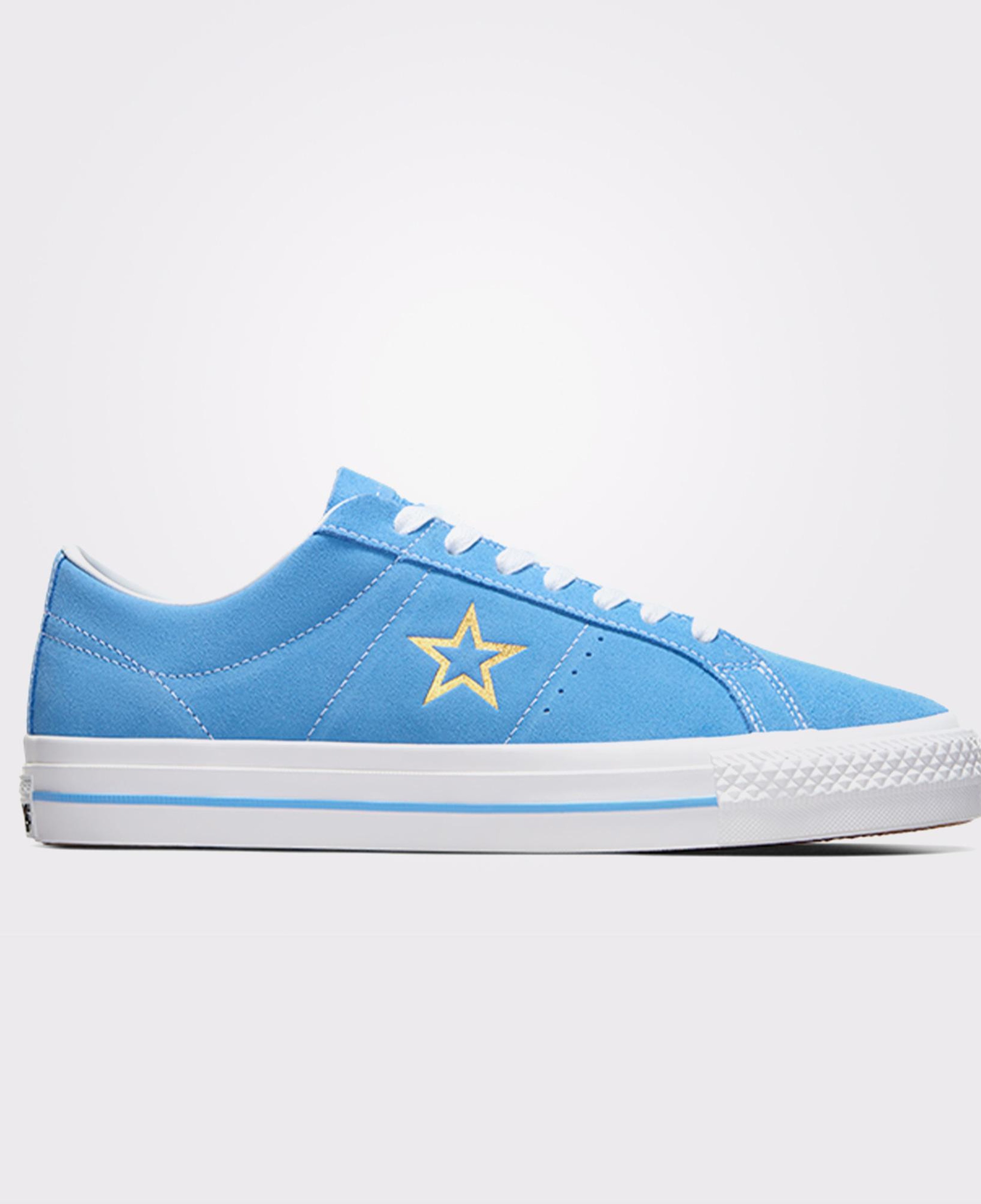 Converse Cons One Star Pro Suede Unisex Mavi Deri Sneaker