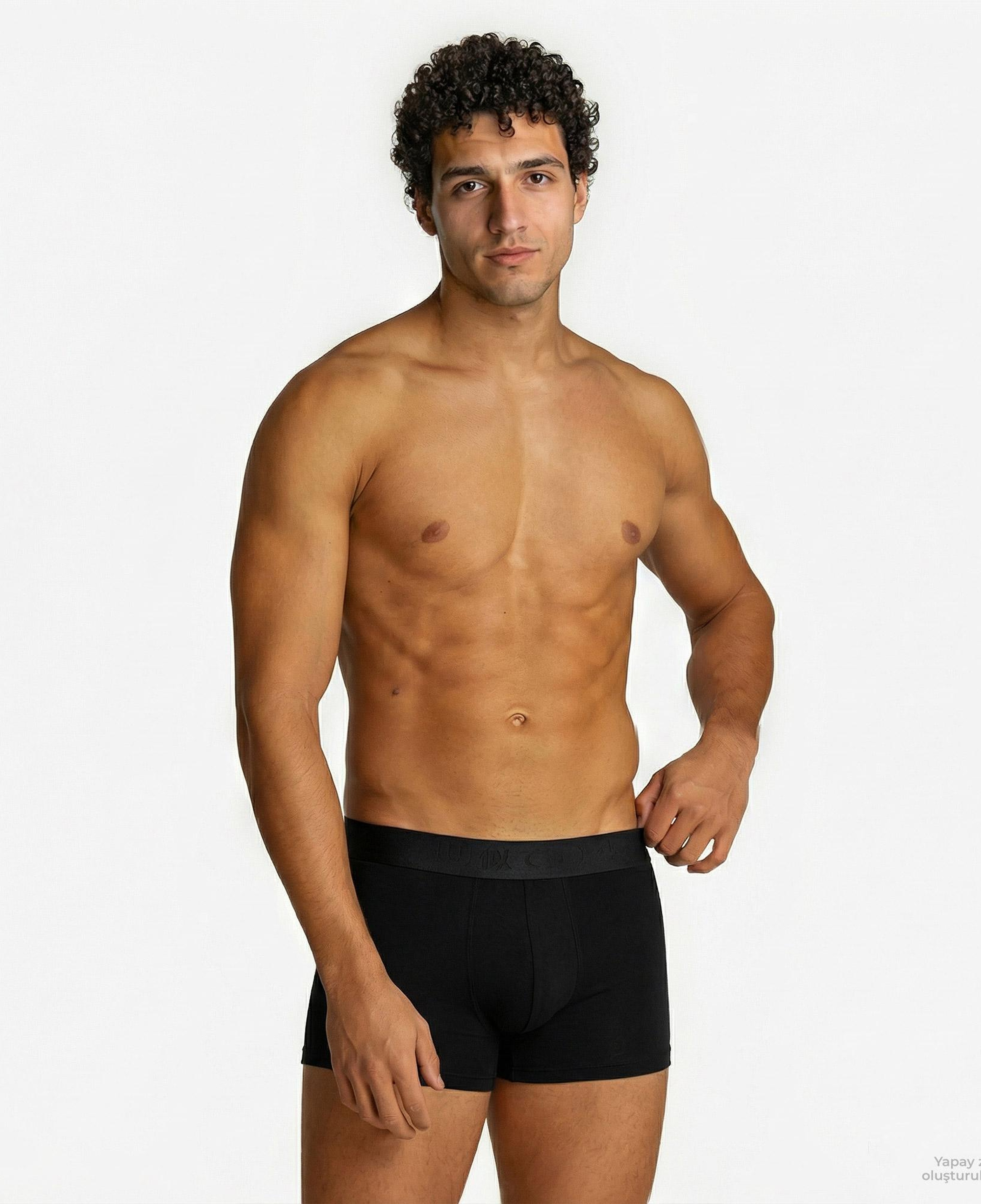 UNITED4 Classic Erkek Siyah Boxer
