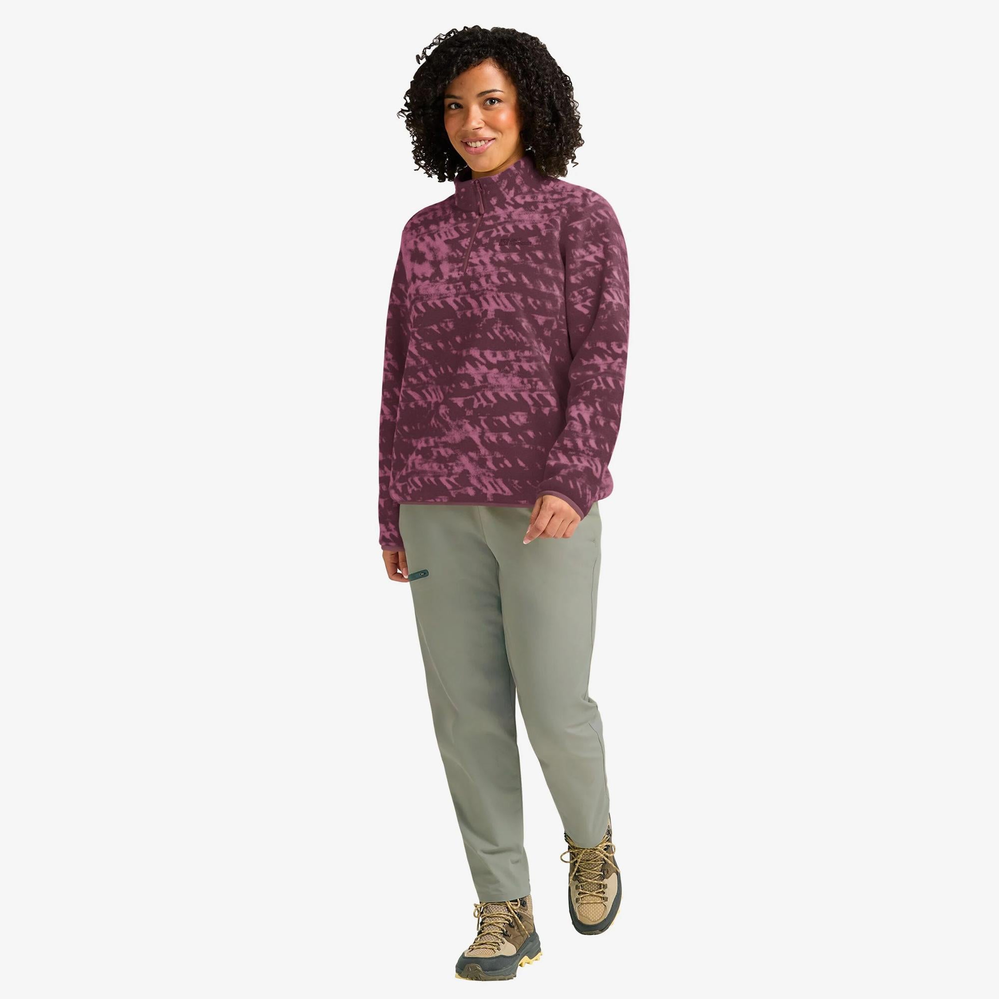 Jack Wolfskin Big Sky Half Zipped Kadın Mor Polar
