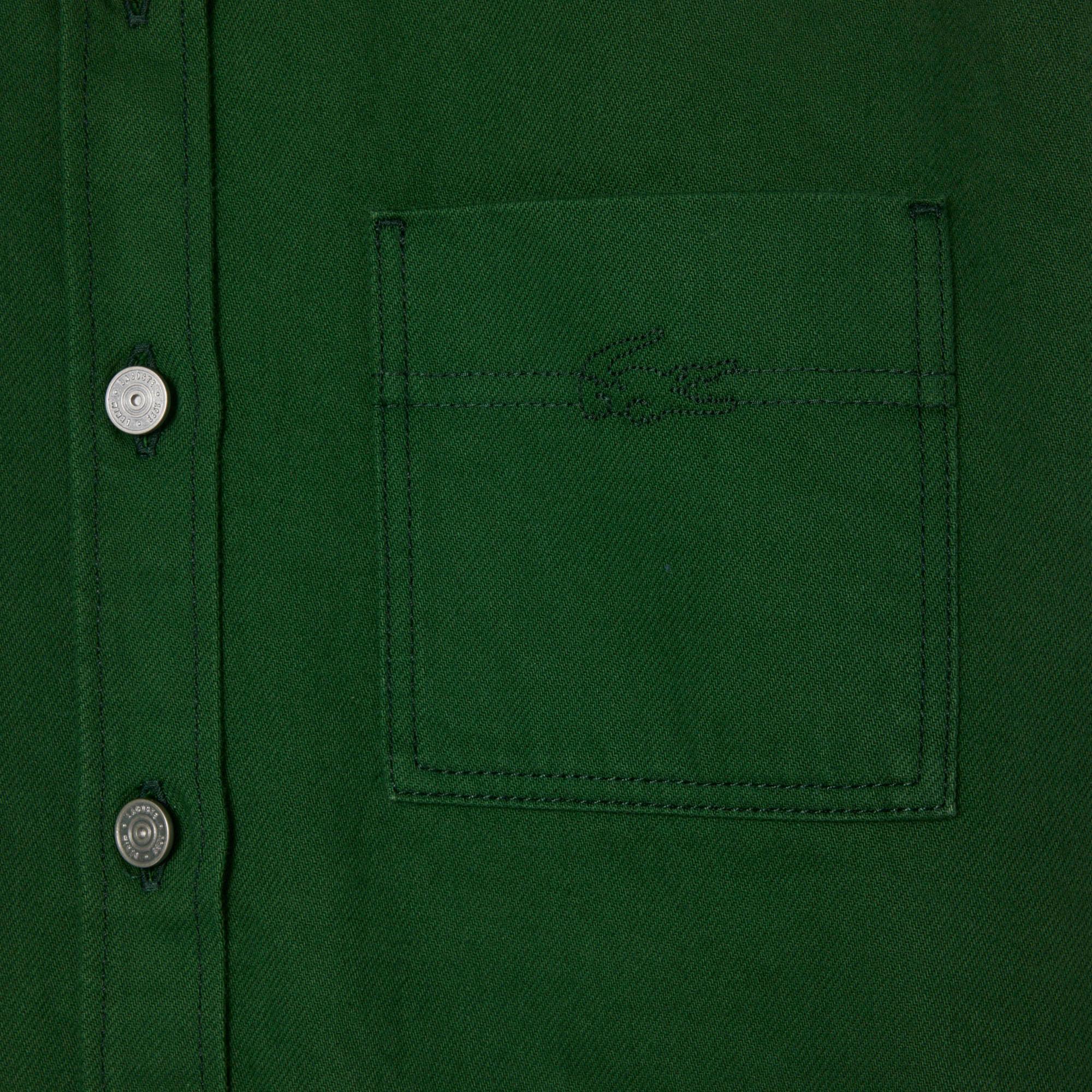 Kadın Relaxed Fit Denim Yeşil Ceket