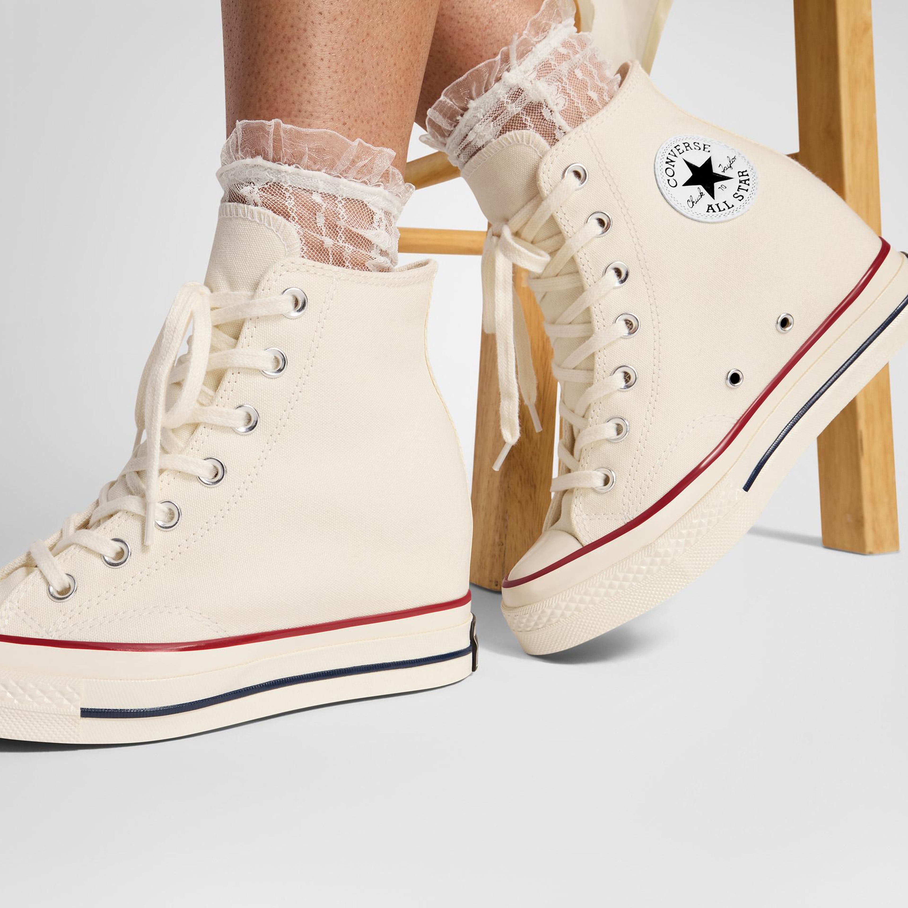 Converse Chuck 70 Wedge Unisex Krem Platform Sneaker