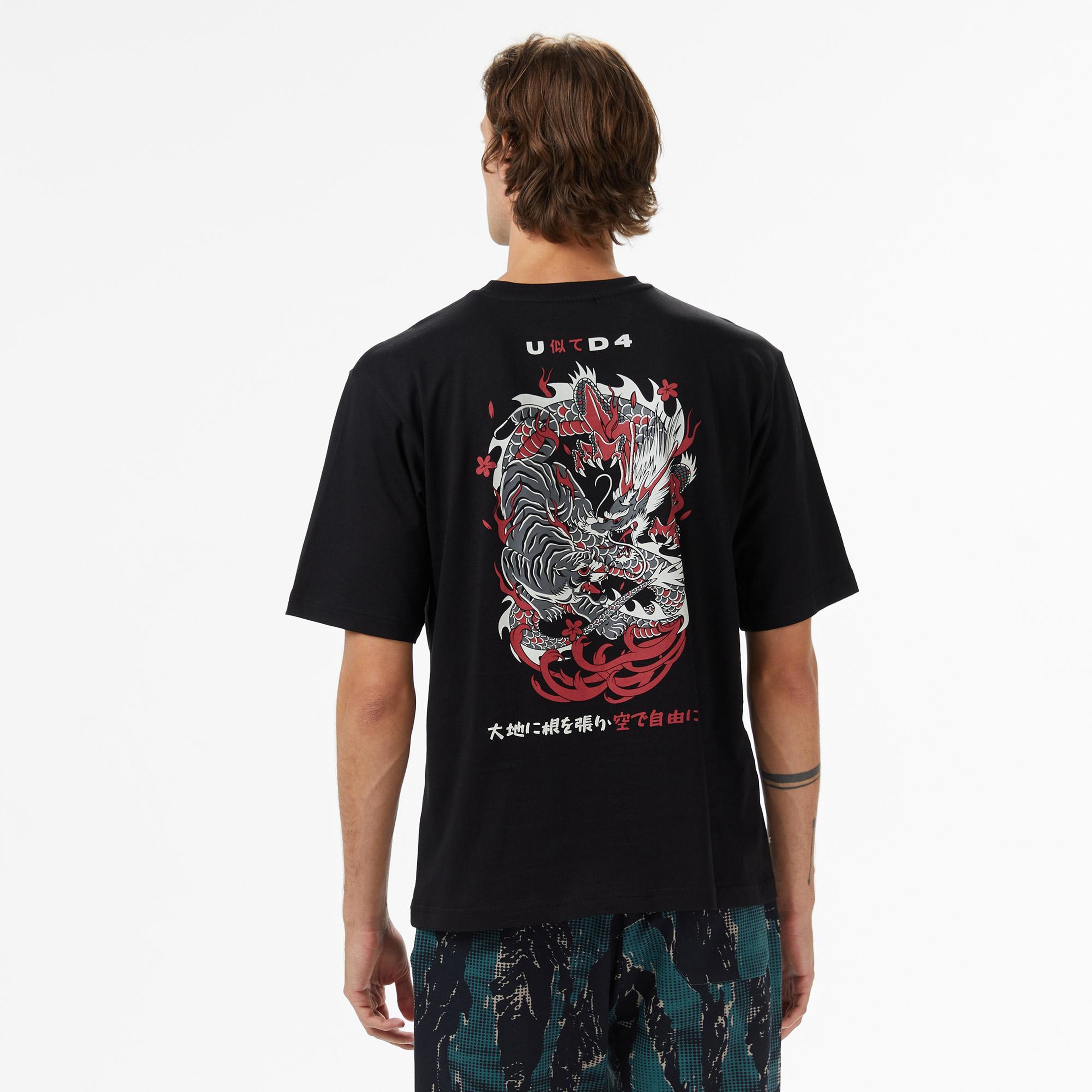 UNITED4 Erkek Siyah T-Shirt