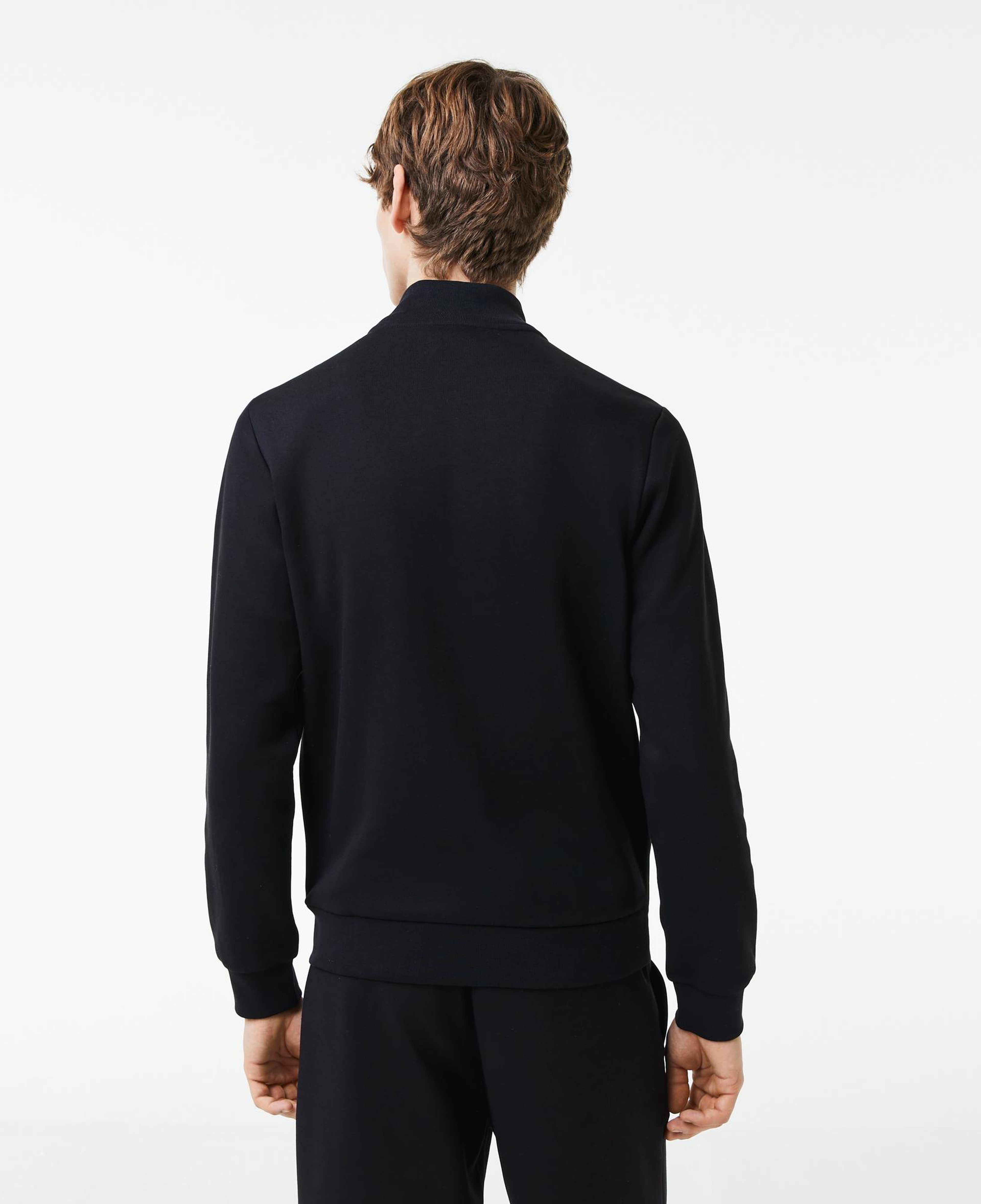 Erkek Regular Fit Fermuarlı Siyah Sweatshirt