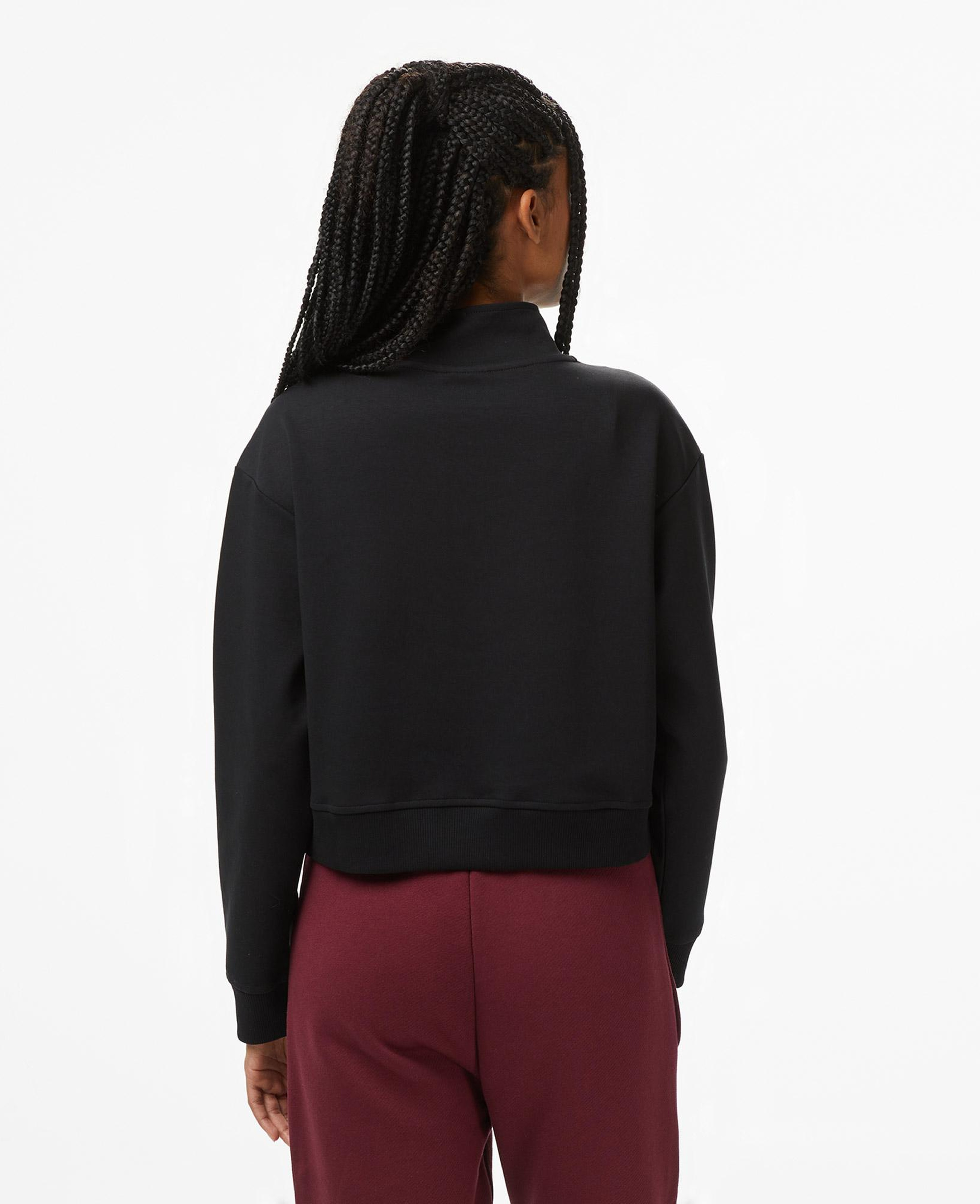 UNITED4 Kadın Siyah Half Zip Sweatshirt