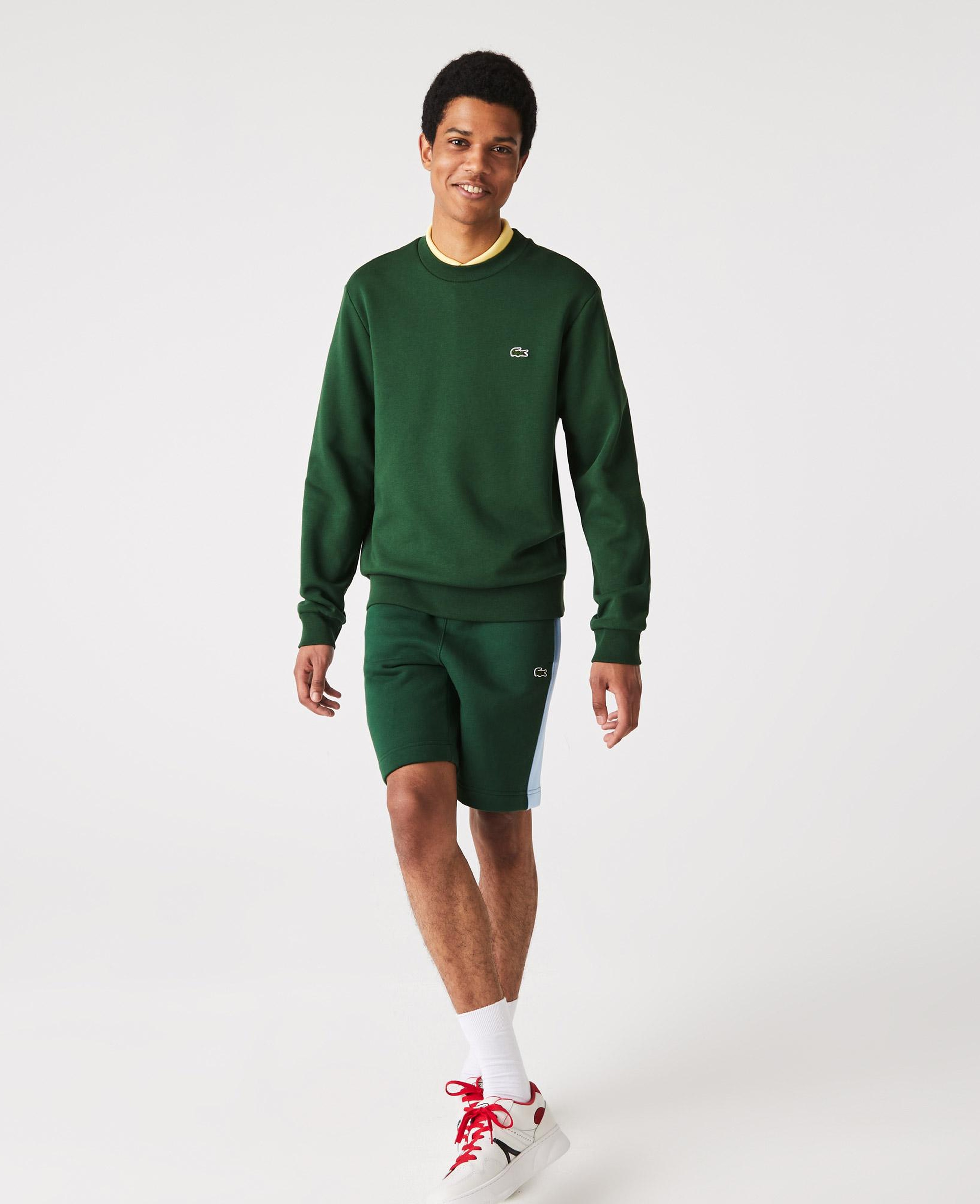 Erkek Classic Fit Bisiklet Yaka Yeşil Sweatshirt