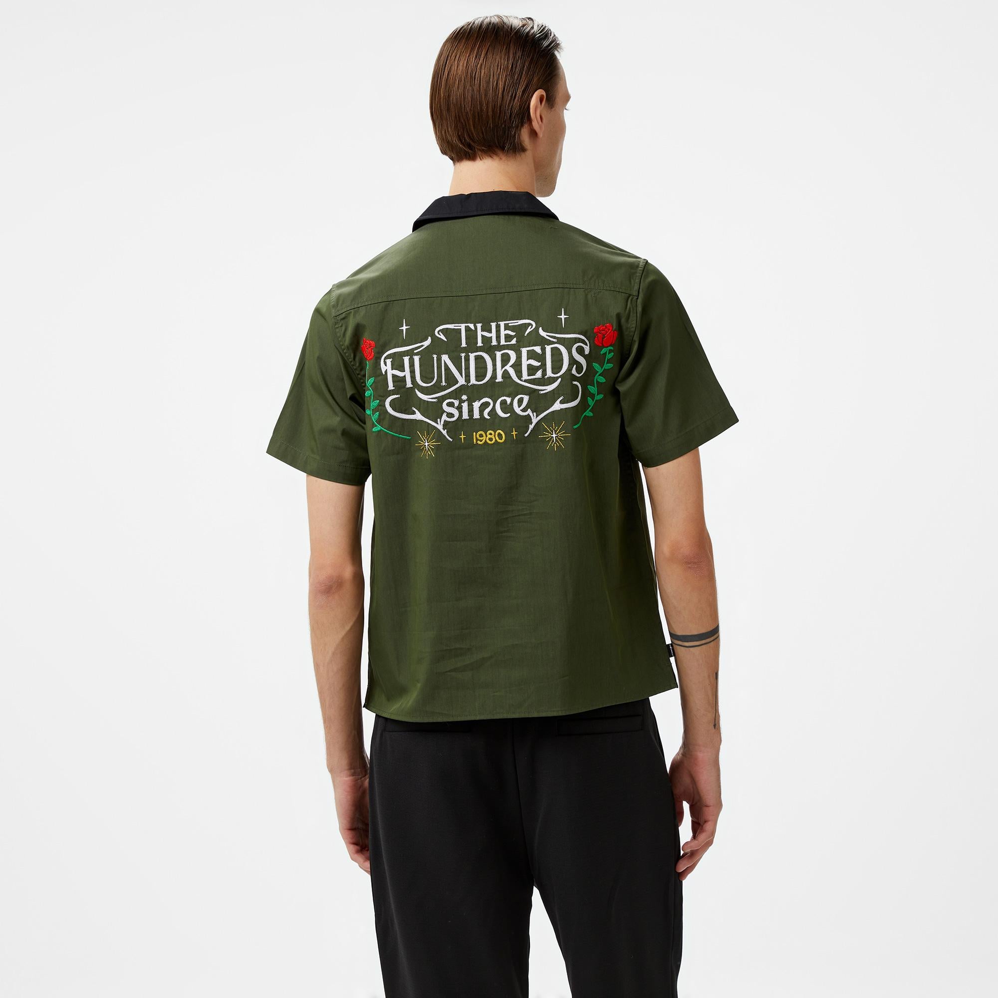 The Hundreds Giles SS Woven Erkek Yeşil Gömlek