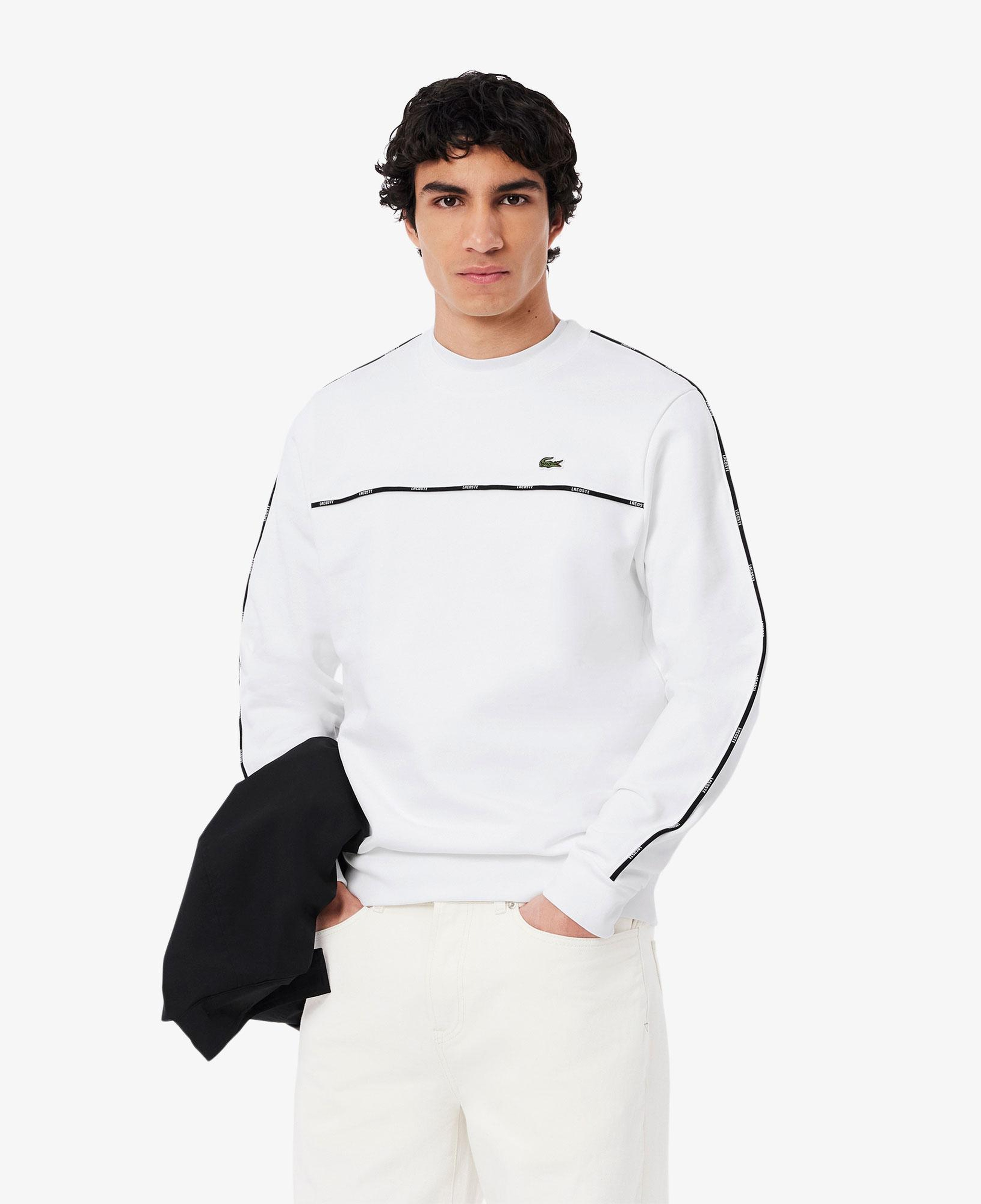 Erkek Classic Fit Beyaz Sweatshirt
