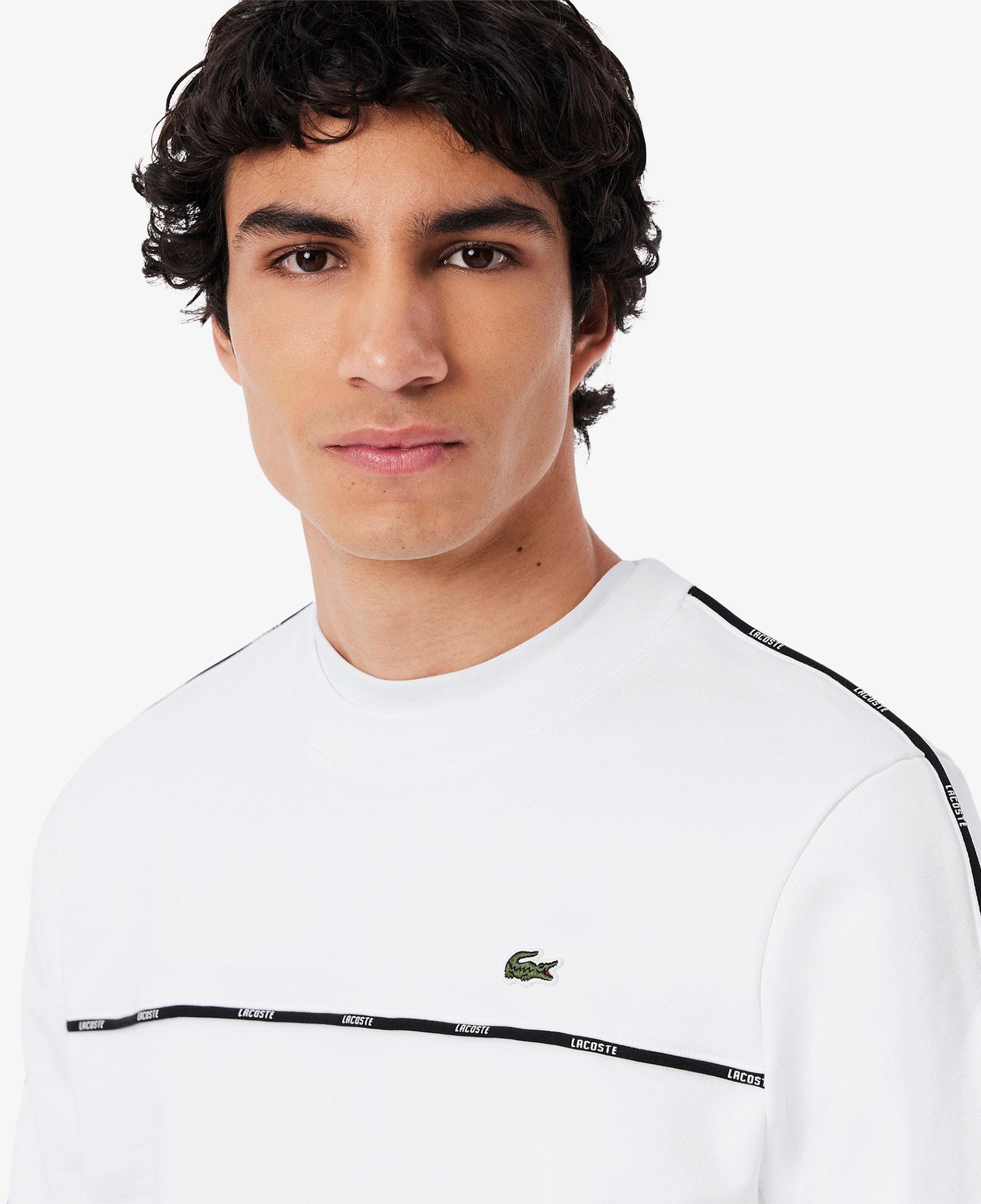 Erkek Classic Fit Beyaz Sweatshirt