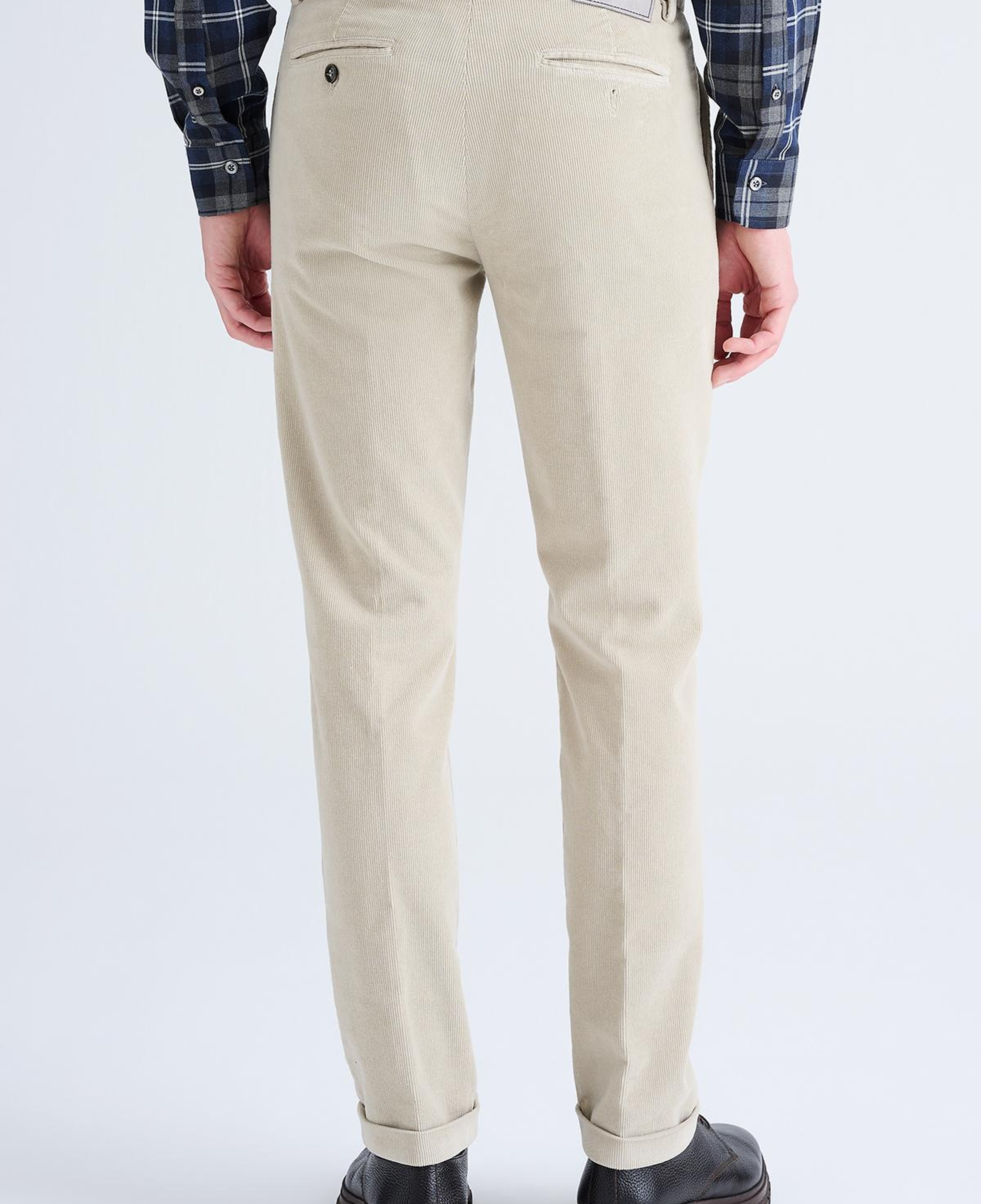 Erkek Bej Kadife Chino Pantolon