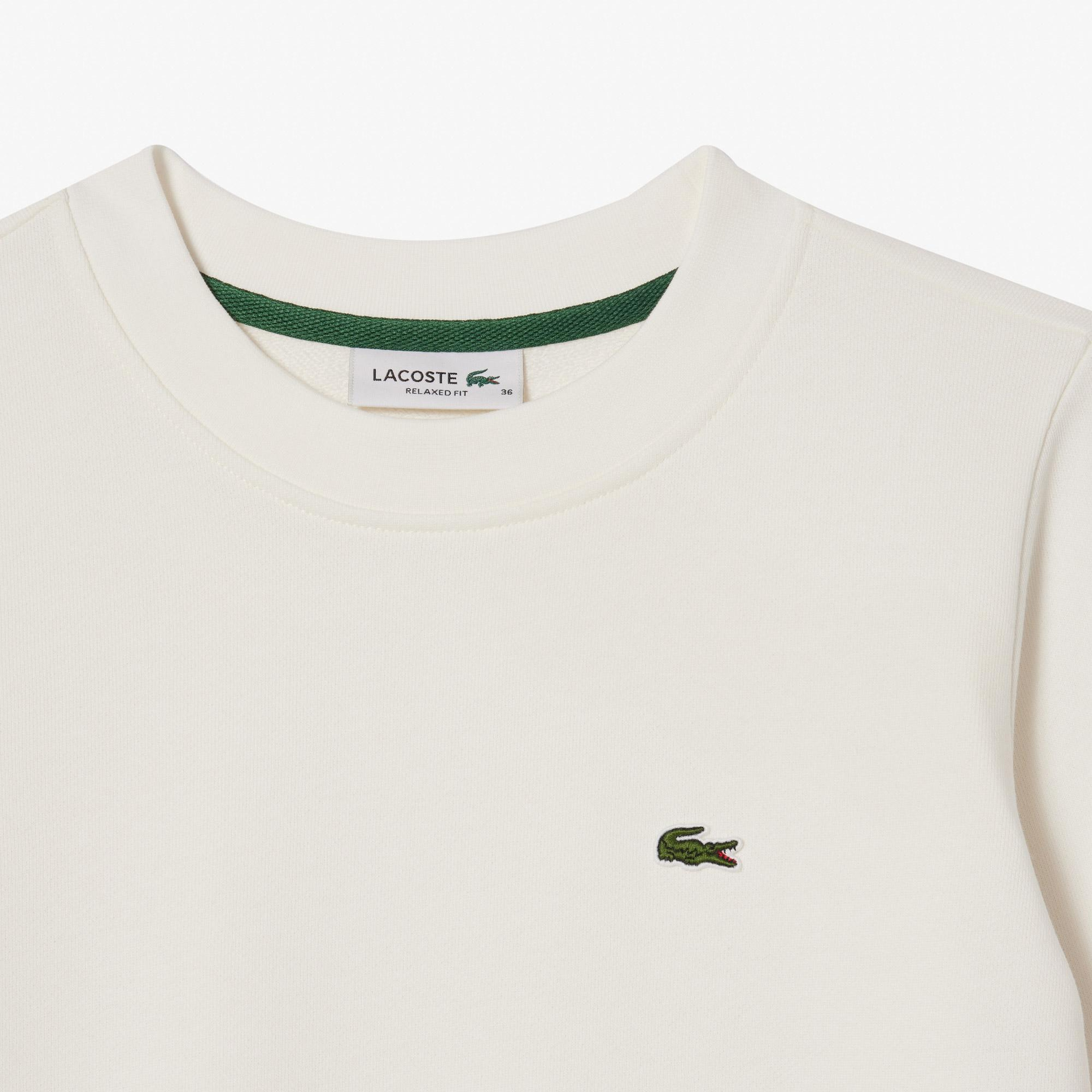 Lacoste Regular Fit Kadın Beyaz Sweatshirt